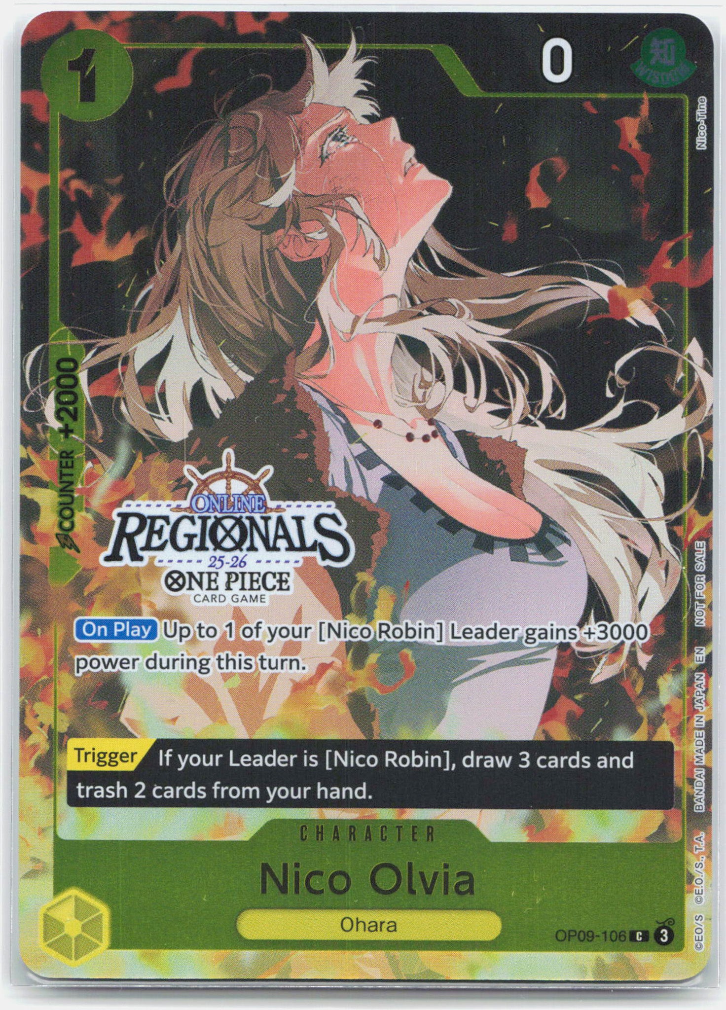 Nico Olvia - OP09-106 Online Regional Participation Pack 2025 Vol.1 Promo One Piece - NM