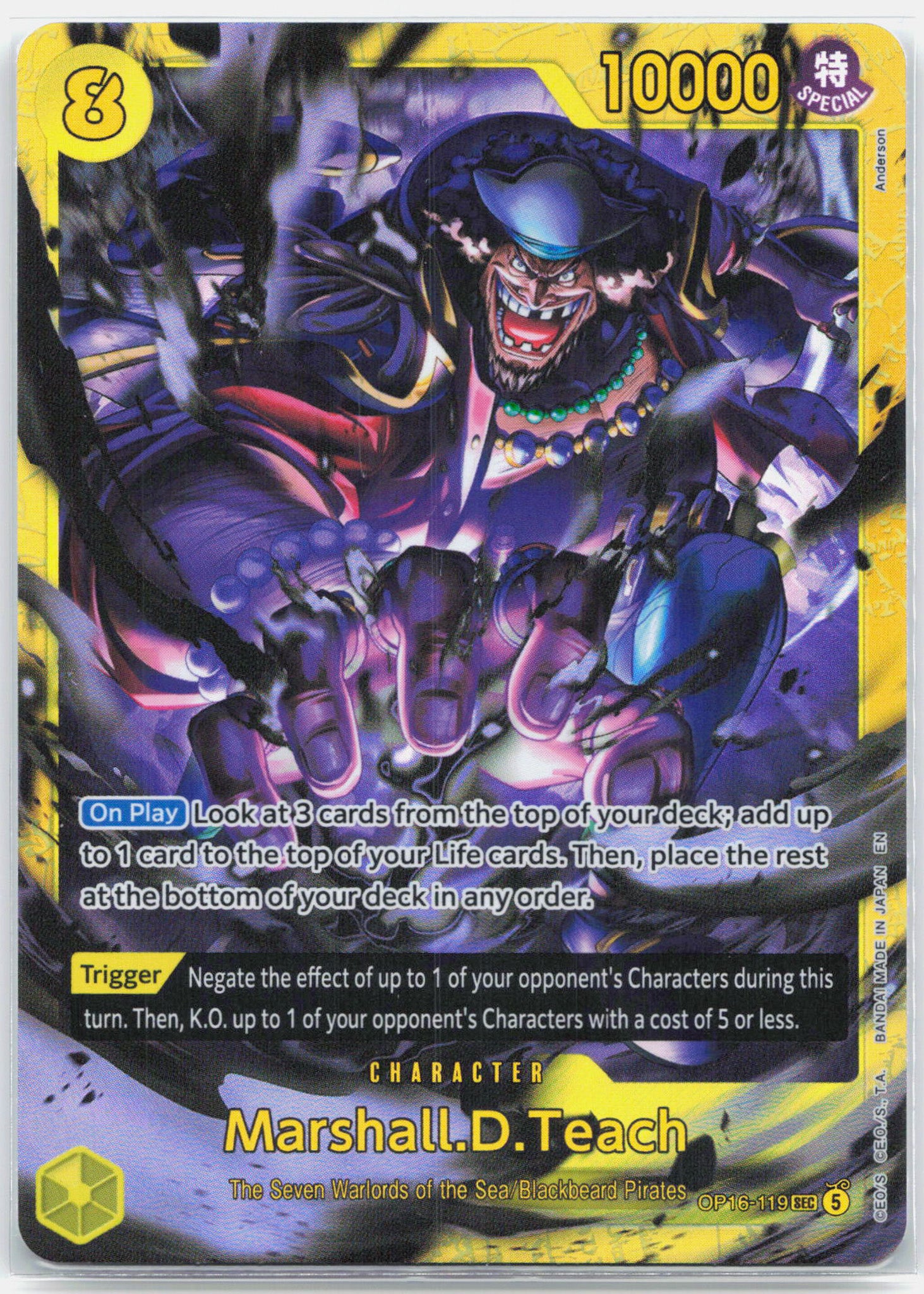 Marshall.D.Teach - OP16-119 The Time of Battle SEC One Piece - NM