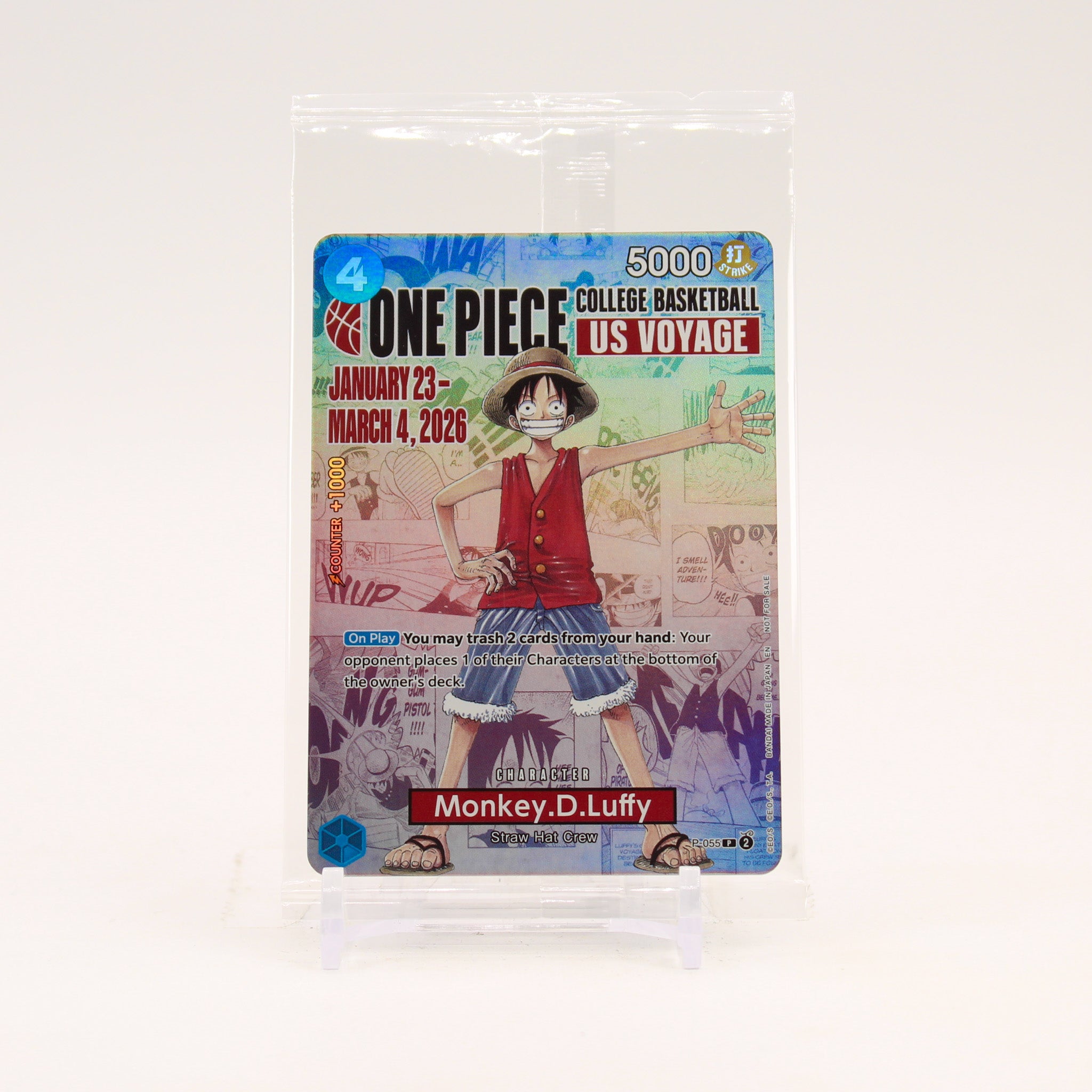 Monkey.D.Luffy - P-055 SEALED College Basketball Promo One Piece - NM/MINT
