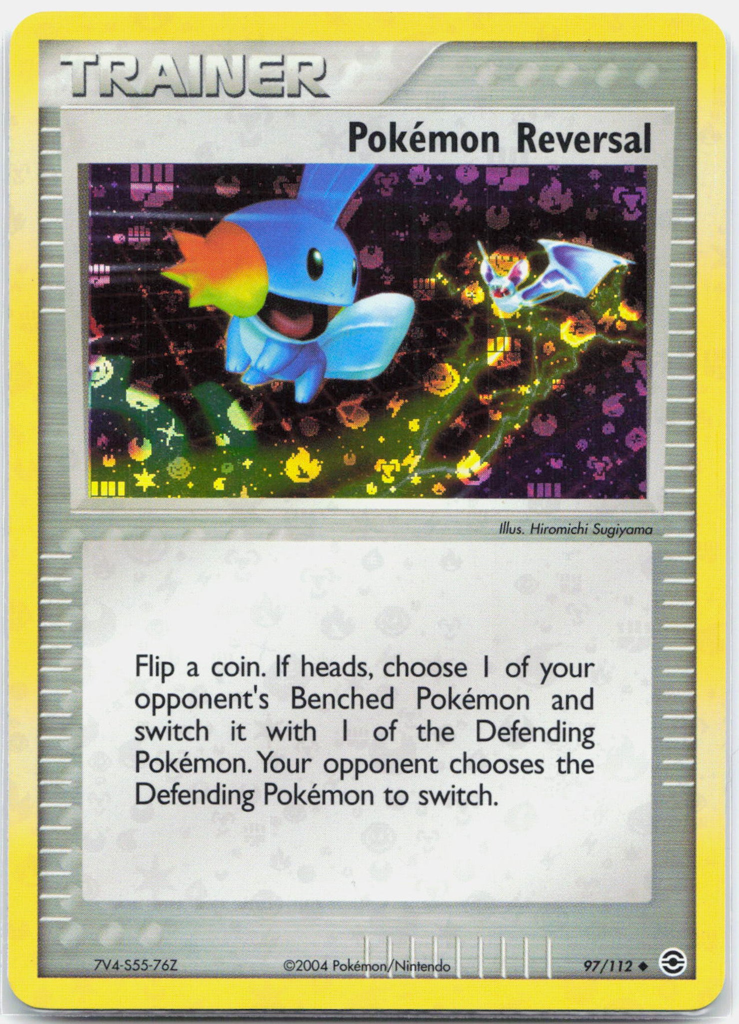 Pokemon Reversal - 97/112 FireRed & LeafGreen Reverse Holo Trainer - NM