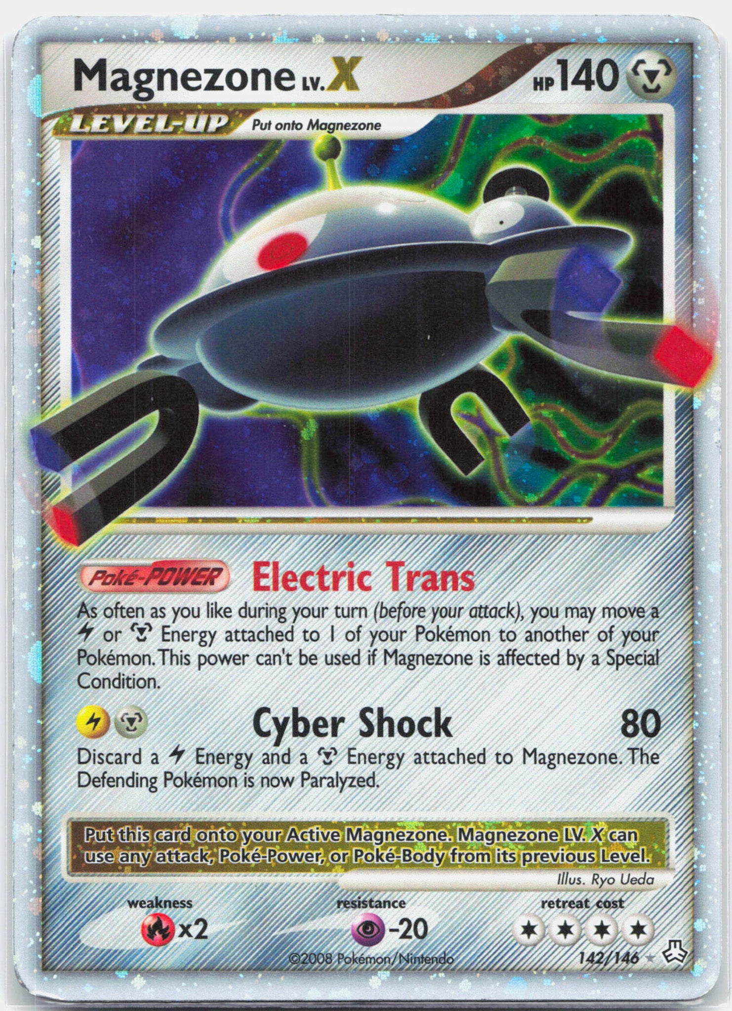 Magnezone Lv. X - 142/146 Legends Awakened Ultra Rare Holo Pokemon - LP