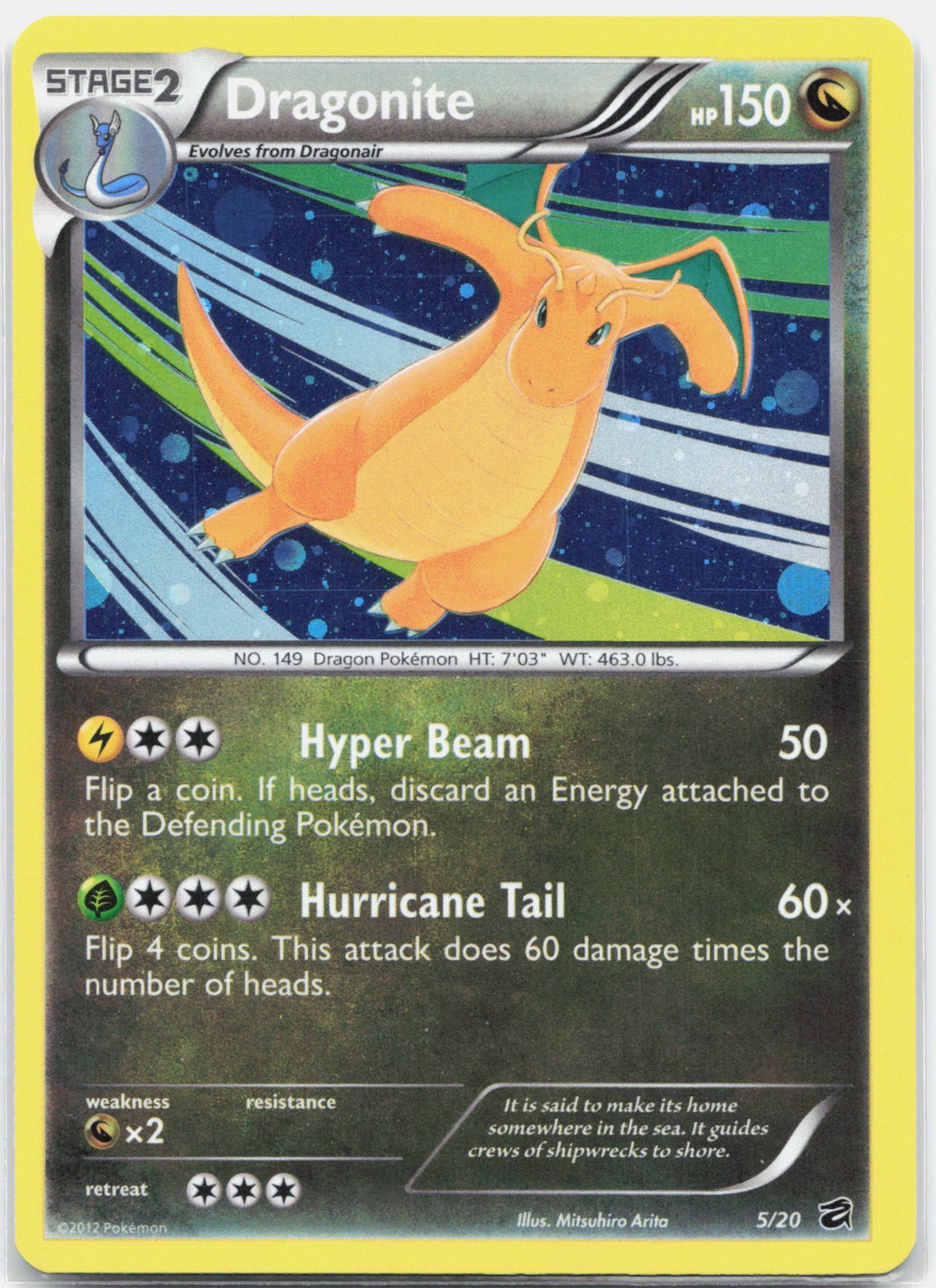Dragonite - 5/20 Dragon Vault Cosmos Holo Rare Pokemon - LP
