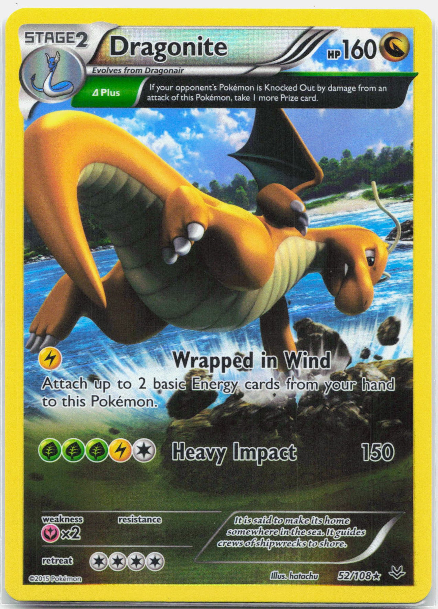 Dragonite - 52/108 Furious Fists Full Art Pokemon - NM/LP