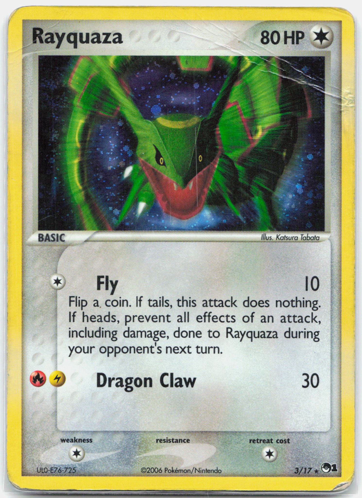 Rayquaza - 3/17 POP Series 1 Holo Rare Pokemon - DMG