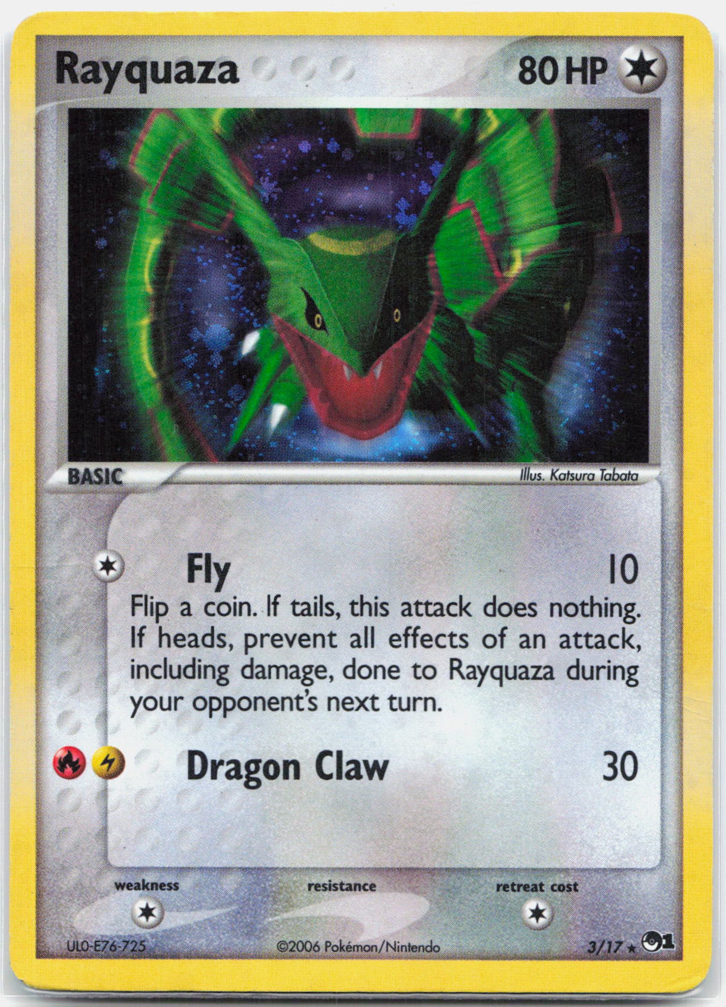 Rayquaza - 3/17 POP Series 1 Holo Rare Pokemon - HP