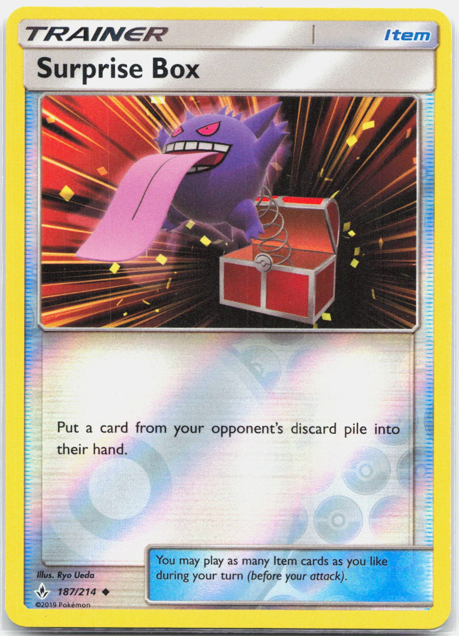 Surprise Box - 187/214 Unbroken Bonds Reverse Holo Trainer - NM