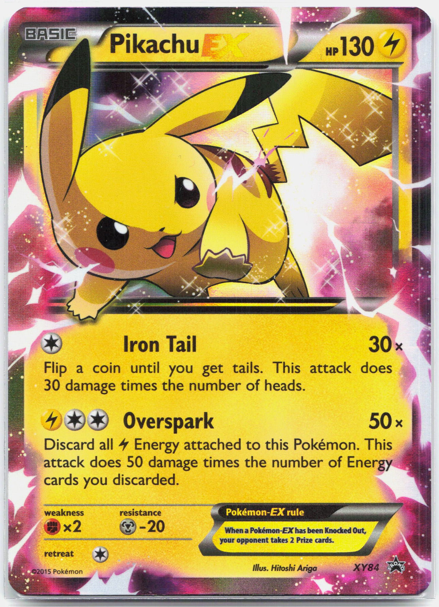 Pikachu EX - XY84 Black Star Promo Pokemon - NM/LP