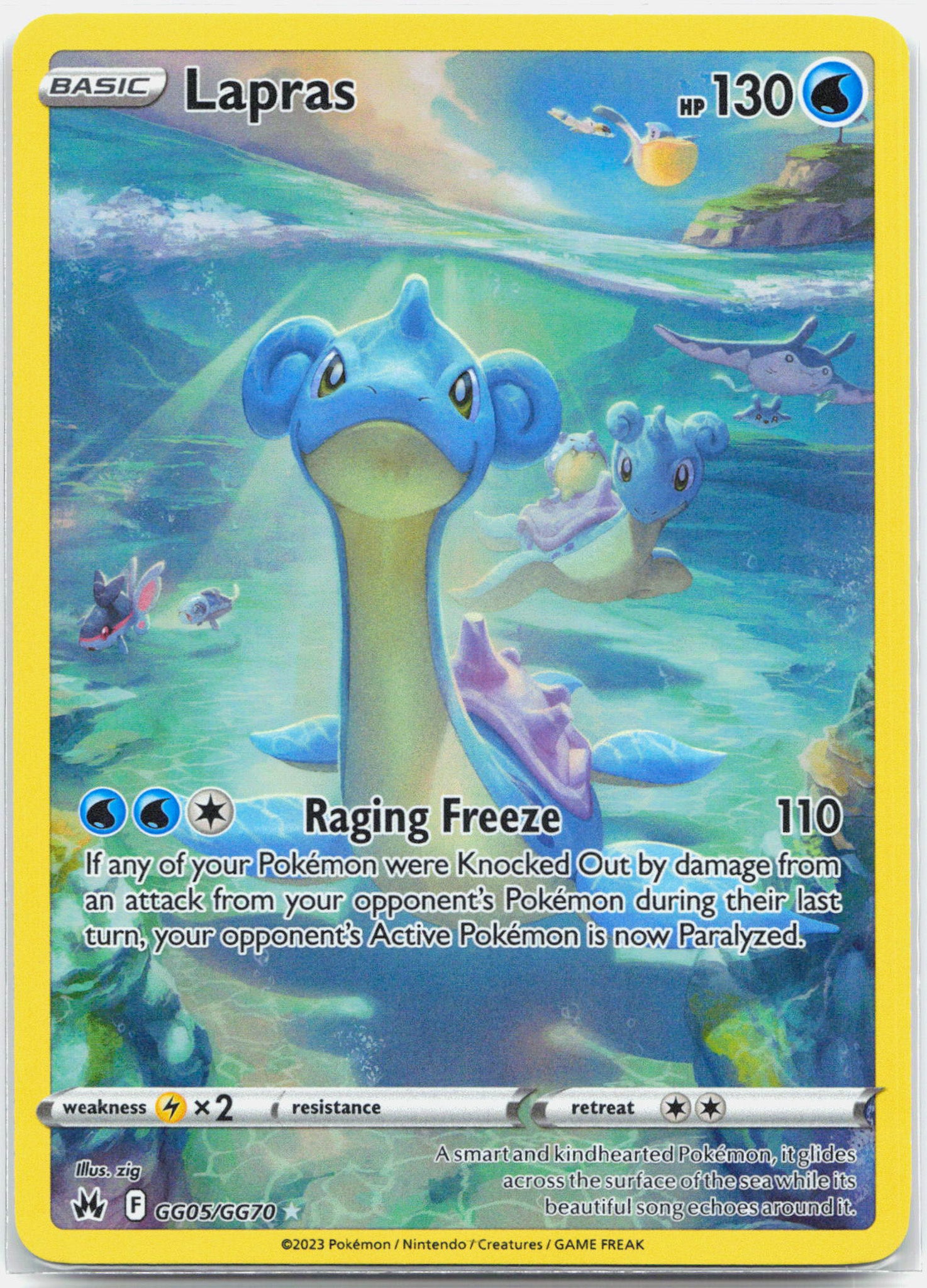 Lapras - GG05/GG70 Crown Zenith Gallery Pokemon - NM/MINT