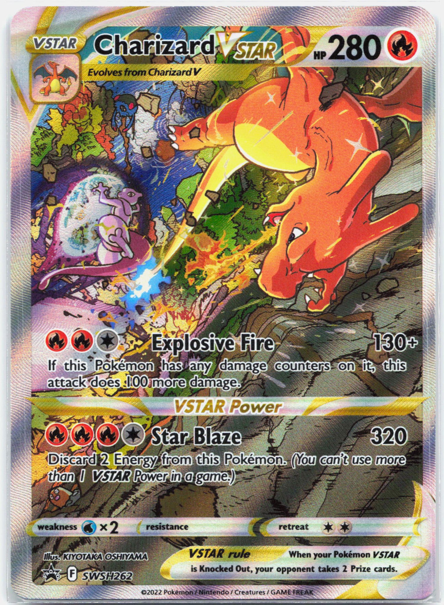 Charizard Vstar - SWSH262 UPC Black Star Promo Alternate Art Pokemon - NM/MINT