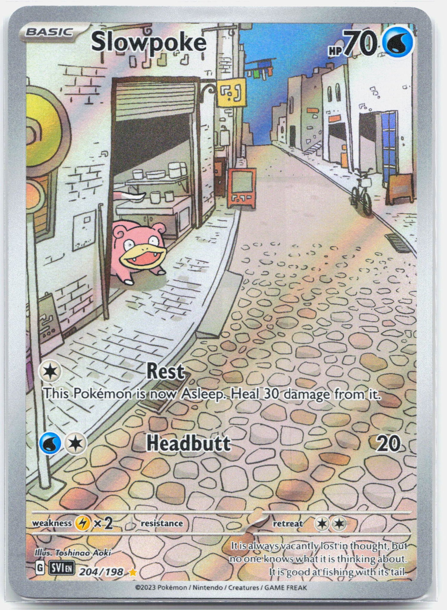 Slowpoke - 204/198 Scarlet & Violet Illustration Rare Pokemon - MP