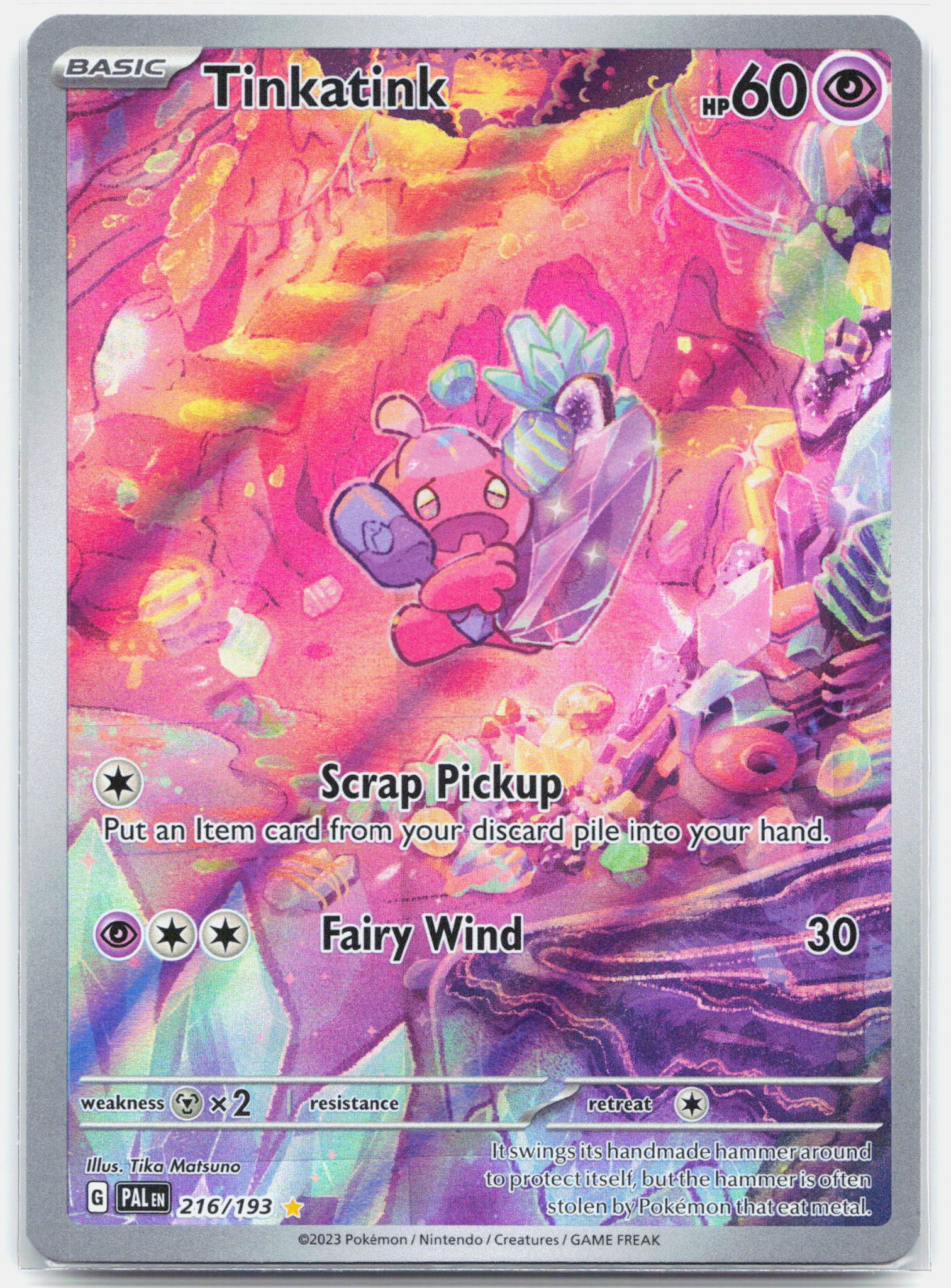 Tinkatink - 216/193 Paldea Evolved Illustration Rare Pokemon - NM/MINT
