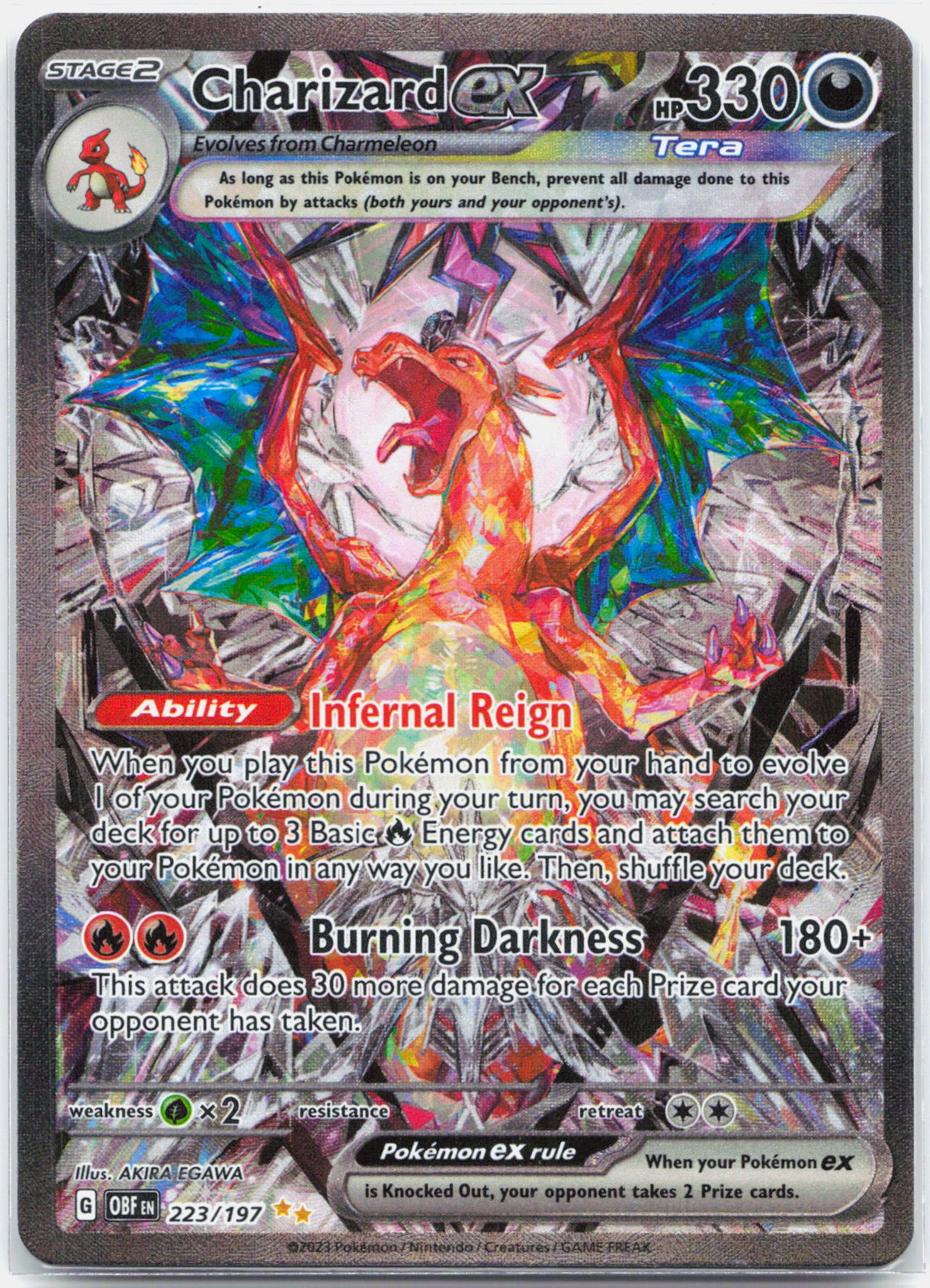 Charizard ex - 223/197 Obsidian Flames Special Illustration Pokemon - NM