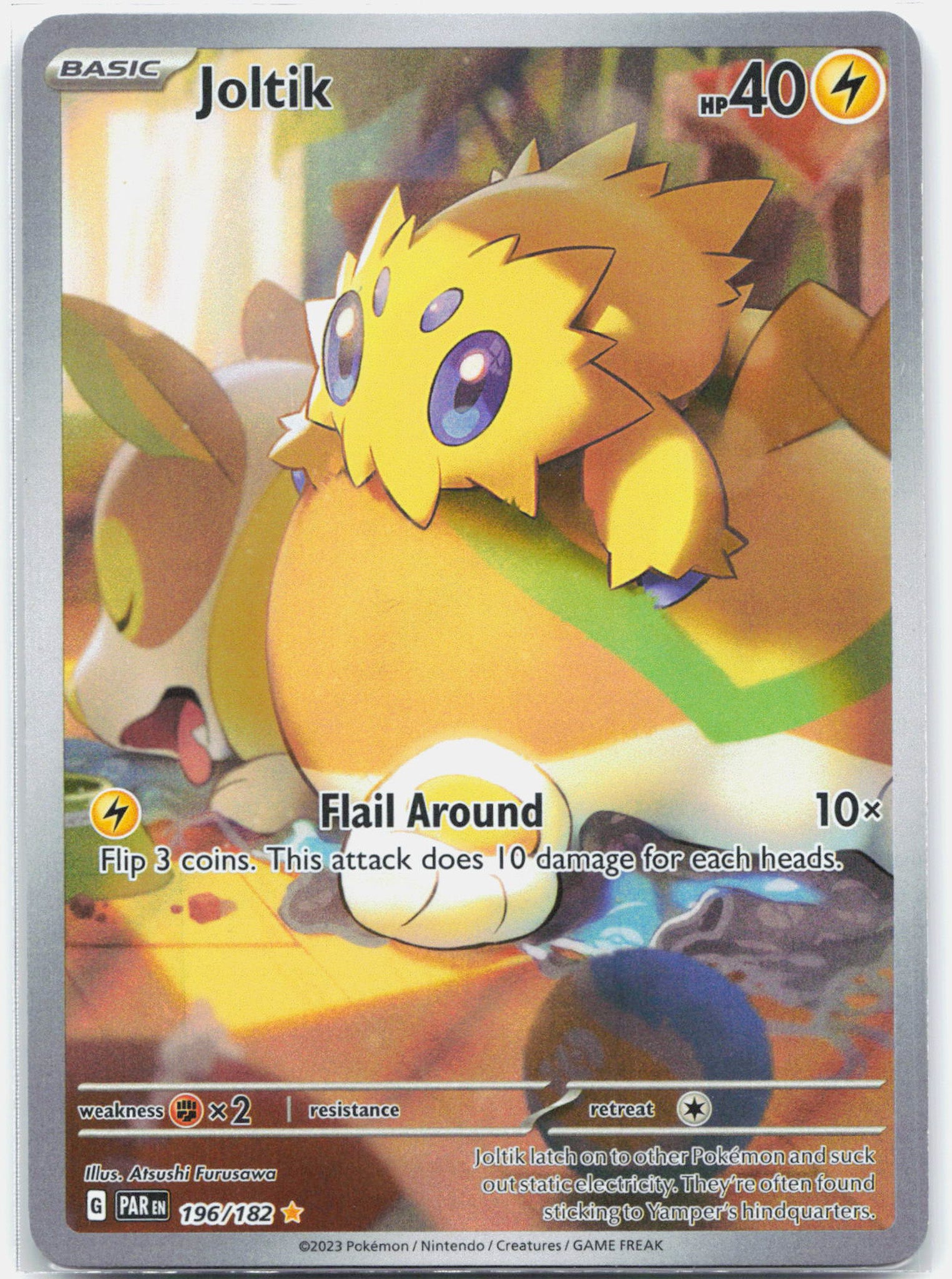 Joltik - 196/182 Paradox Rift Illustartion Rare Pokemon - NM/MINT