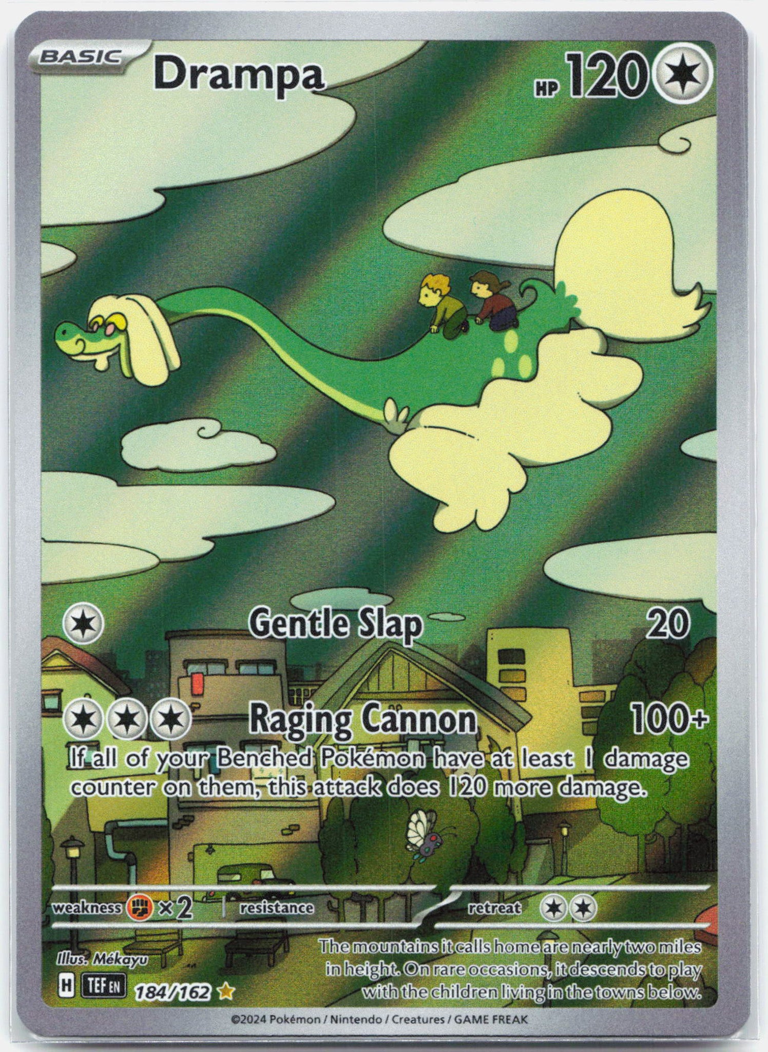 Drampa - 184/162 Temporal Forces Illustration Rare Pokemon - NM/MINT