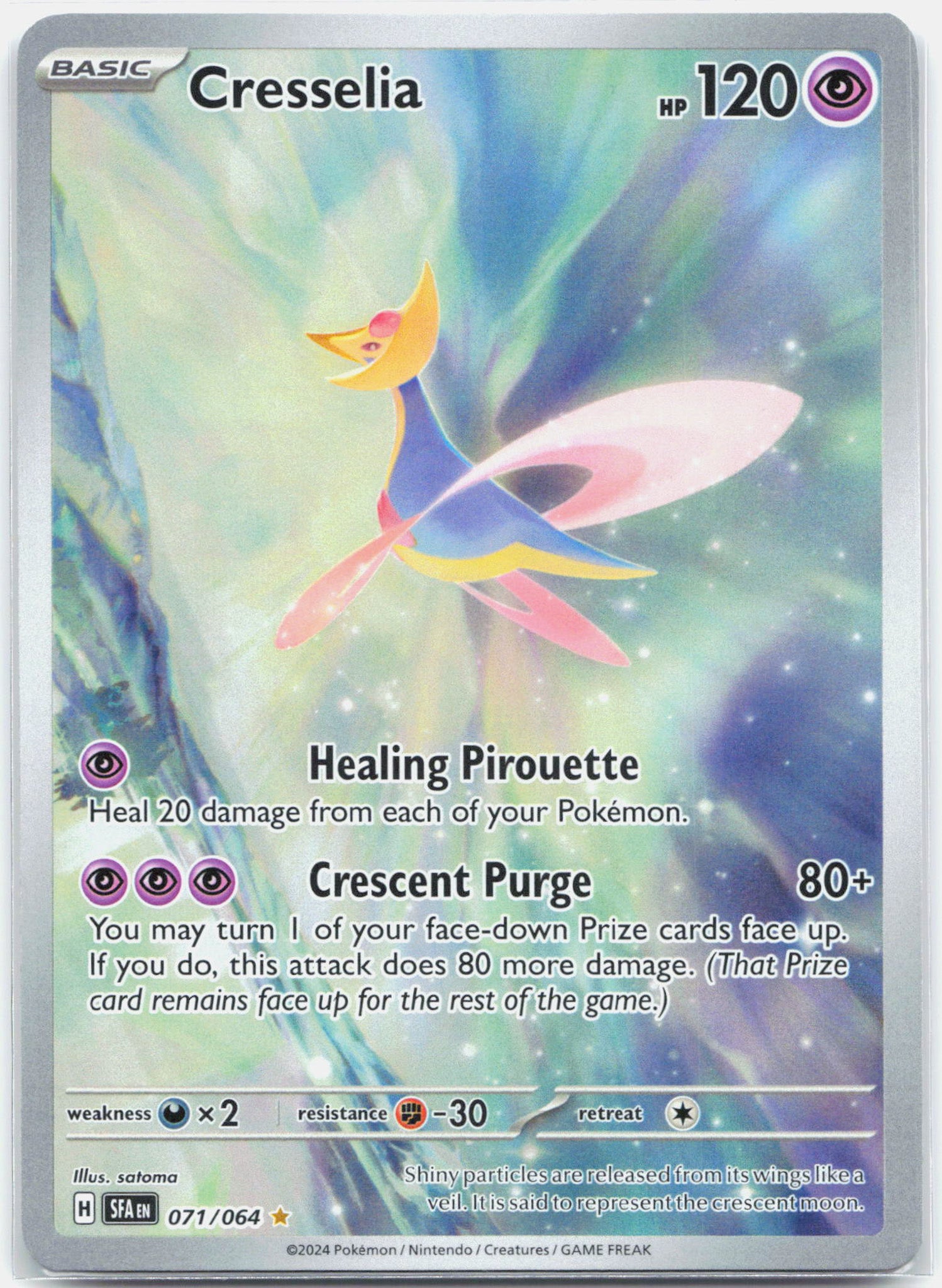 Cresselia - 071/064 Shrouded Fable Illustration Rare Pokemon - NM/MINT