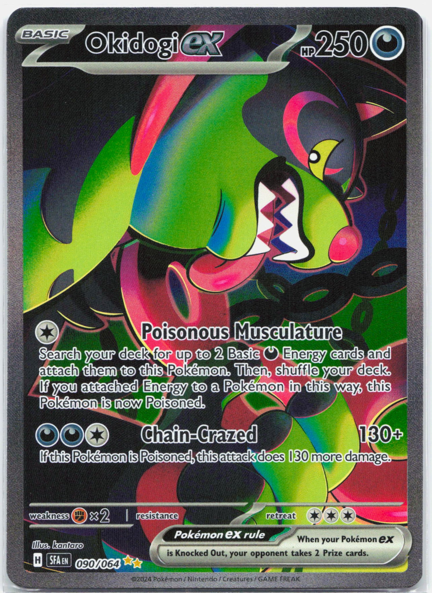 Okidogi ex - 090/064 Shrouded Fable Special Illustration Pokemon - NM/LP