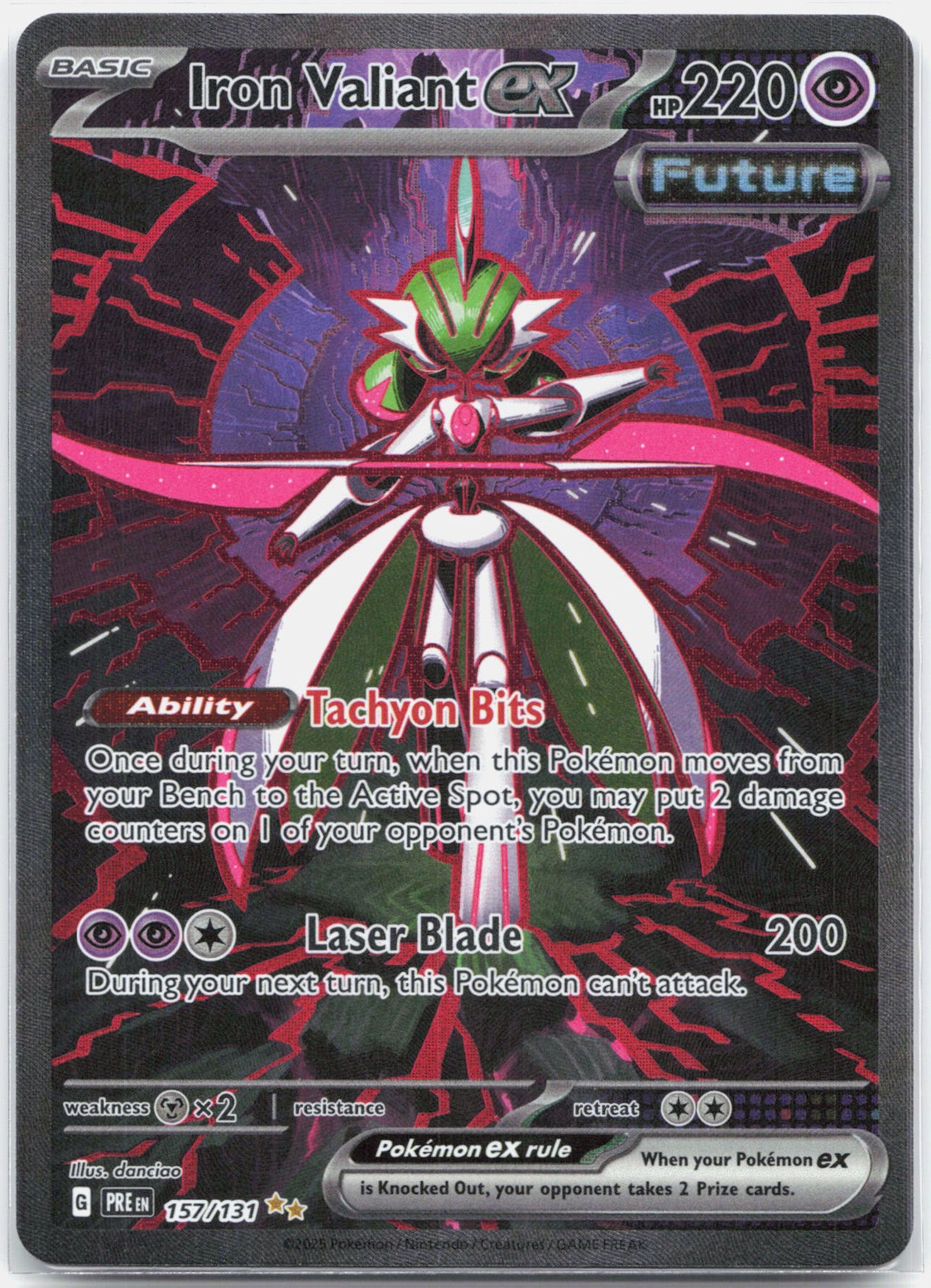 Iron Valiant ex - 157/131 Prismatic Evolutions Special Illustration Pokemon - NM