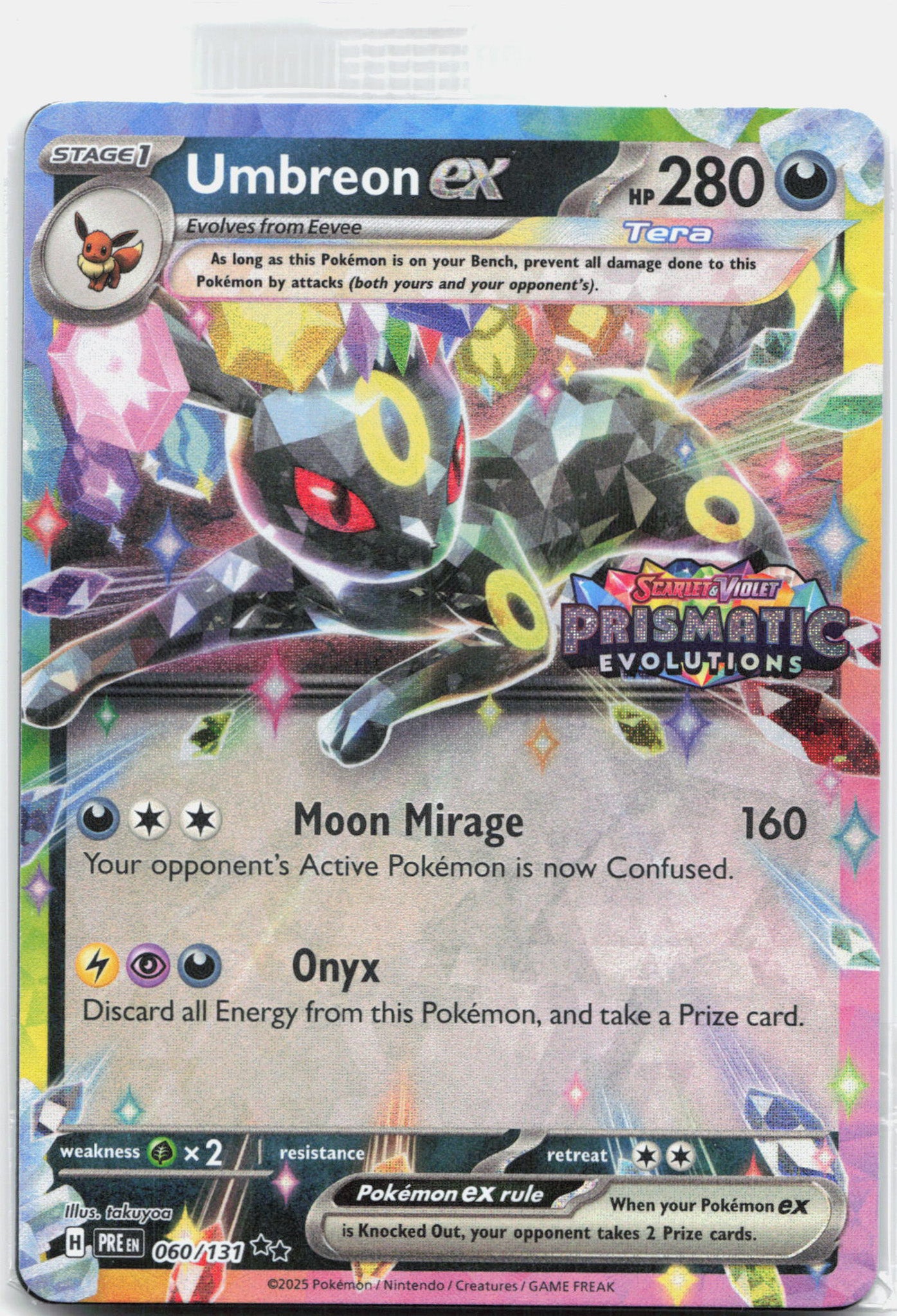 Umbreon ex - 060/131 Prismatic Evolutions STAMPED SEALED PROMO Pokemon - NM/MINT