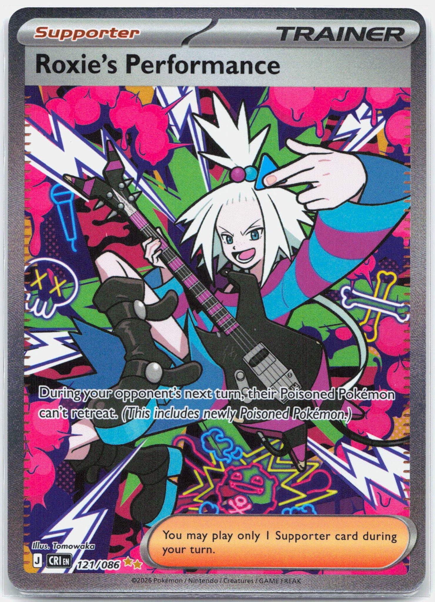 Roxie's Performance - 121/086 Chaos Rising Special Illustration Trainer - MINT