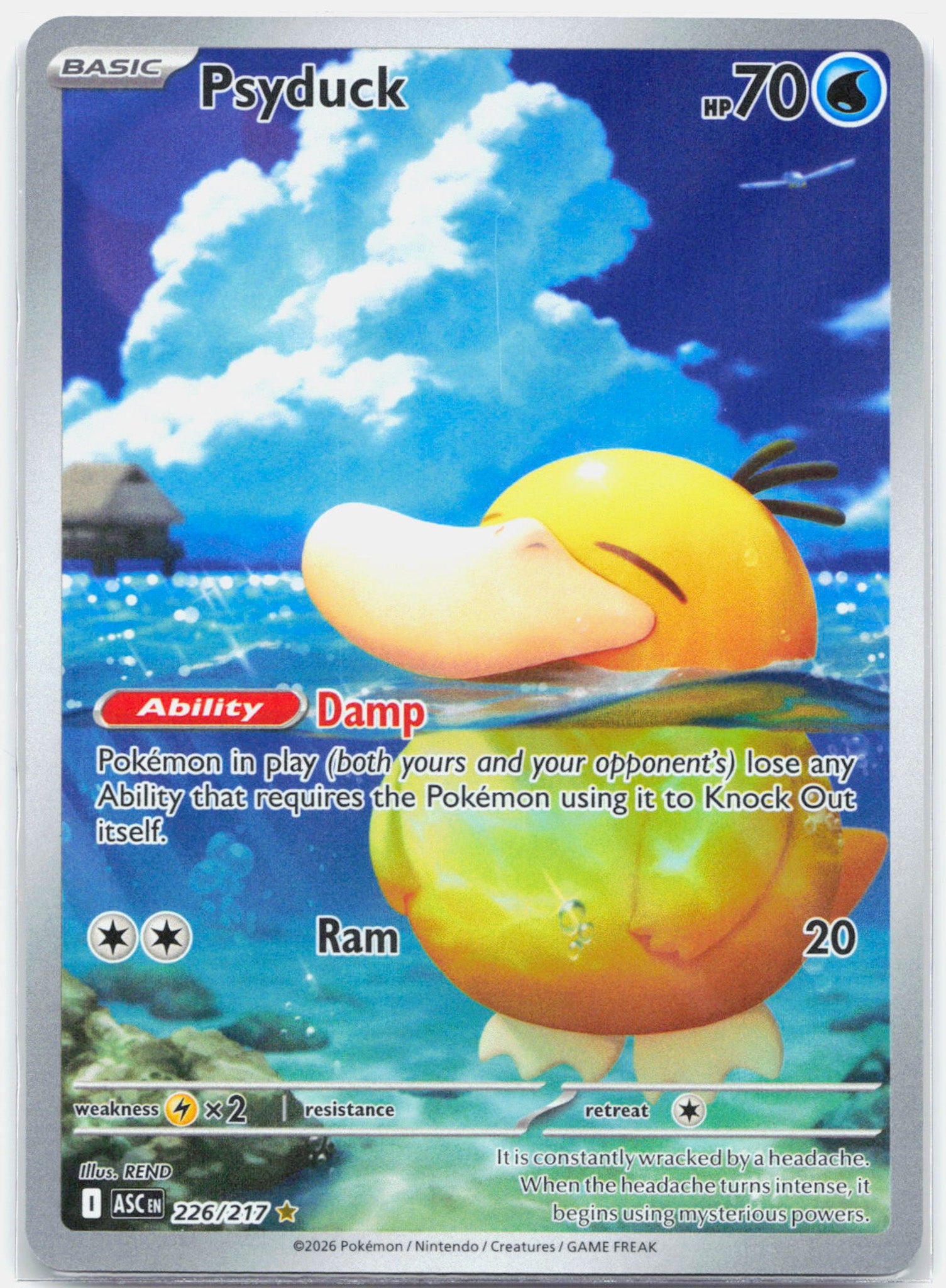 Psyduck - 226/217 Ascended Heroes Illustration Rare Pokemon - NM