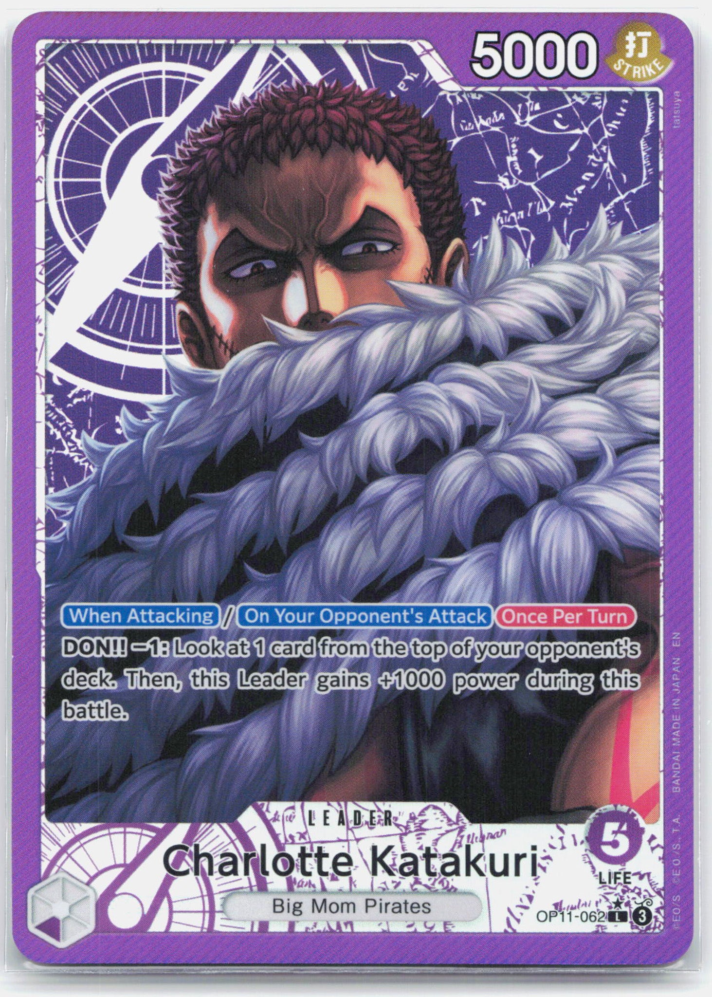 Charlotte Katakuri Alternate Art - OP11-062 A Fist of Divine Speed One Piece - NM/MINT
