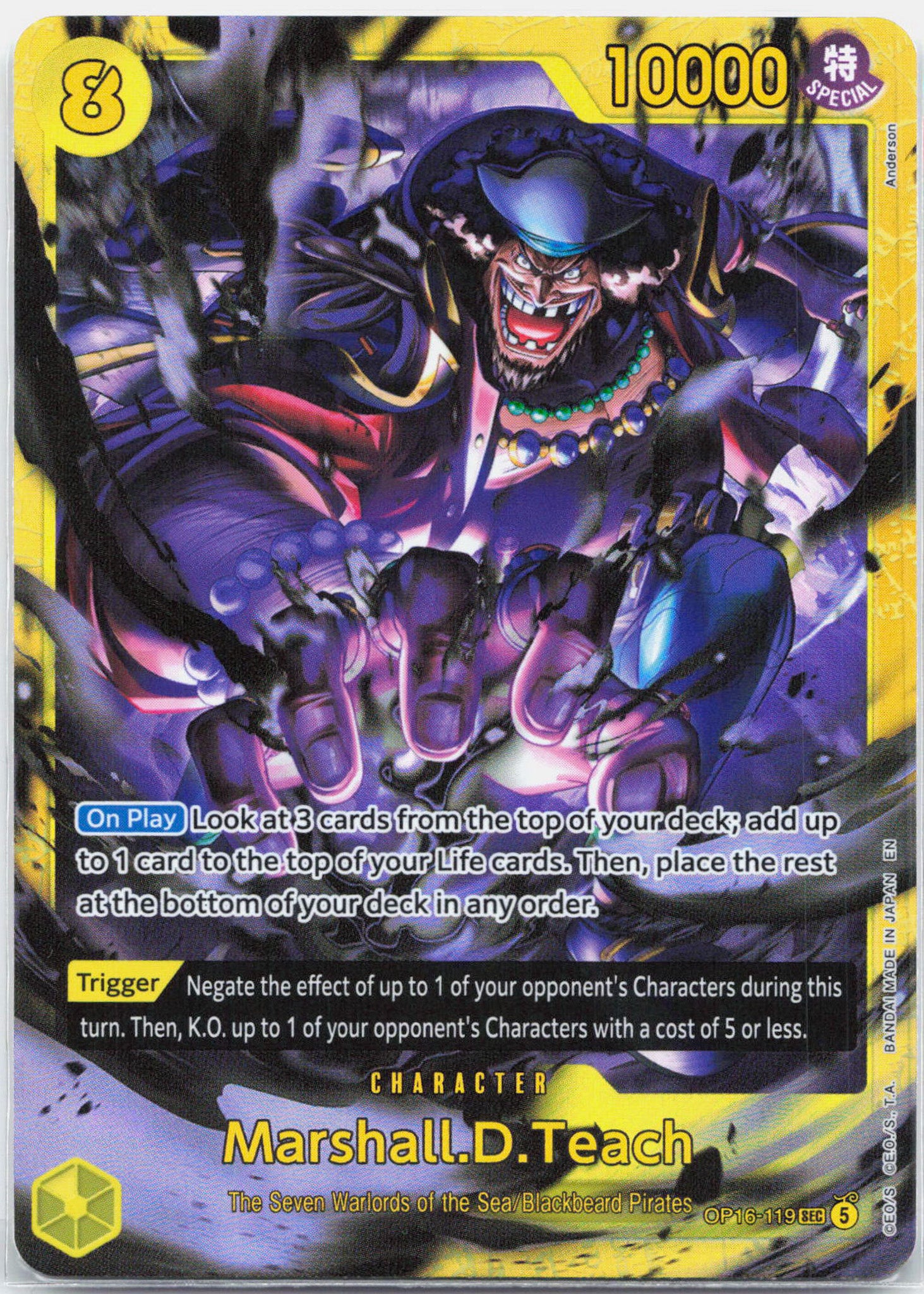 Marshall.D.Teach - OP16-119 The Time of Battle One Piece - MINT