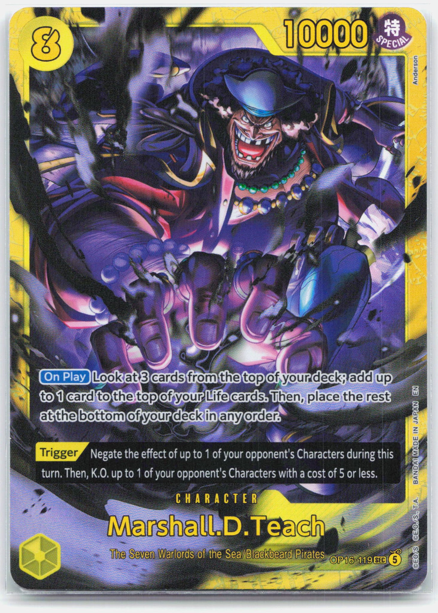 Marshall.D.Teach - OP16-119 The Time of Battle One Piece - NM/MINT