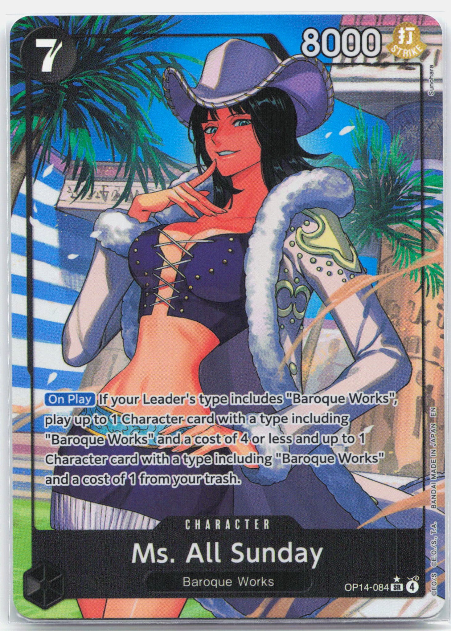 Ms. All Sunday Alternate Art - OP14-084 The Azure Sea's Seven One Piece - MINT