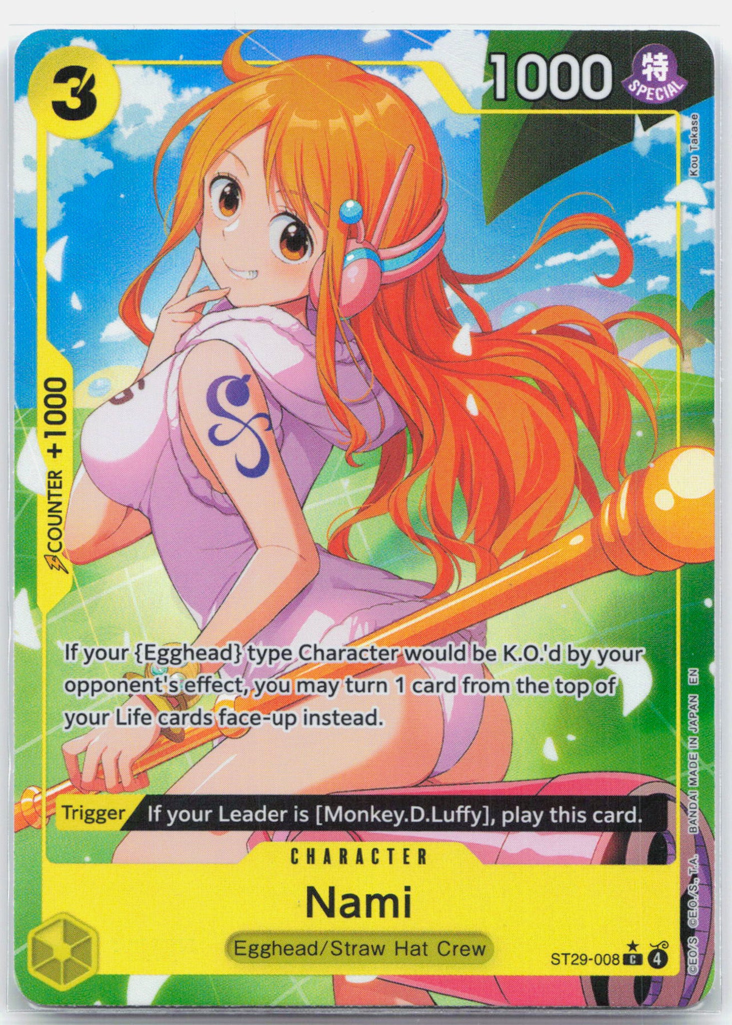 Nami Full Art - ST29-008 Starter Deck Egghead One Piece - MINT