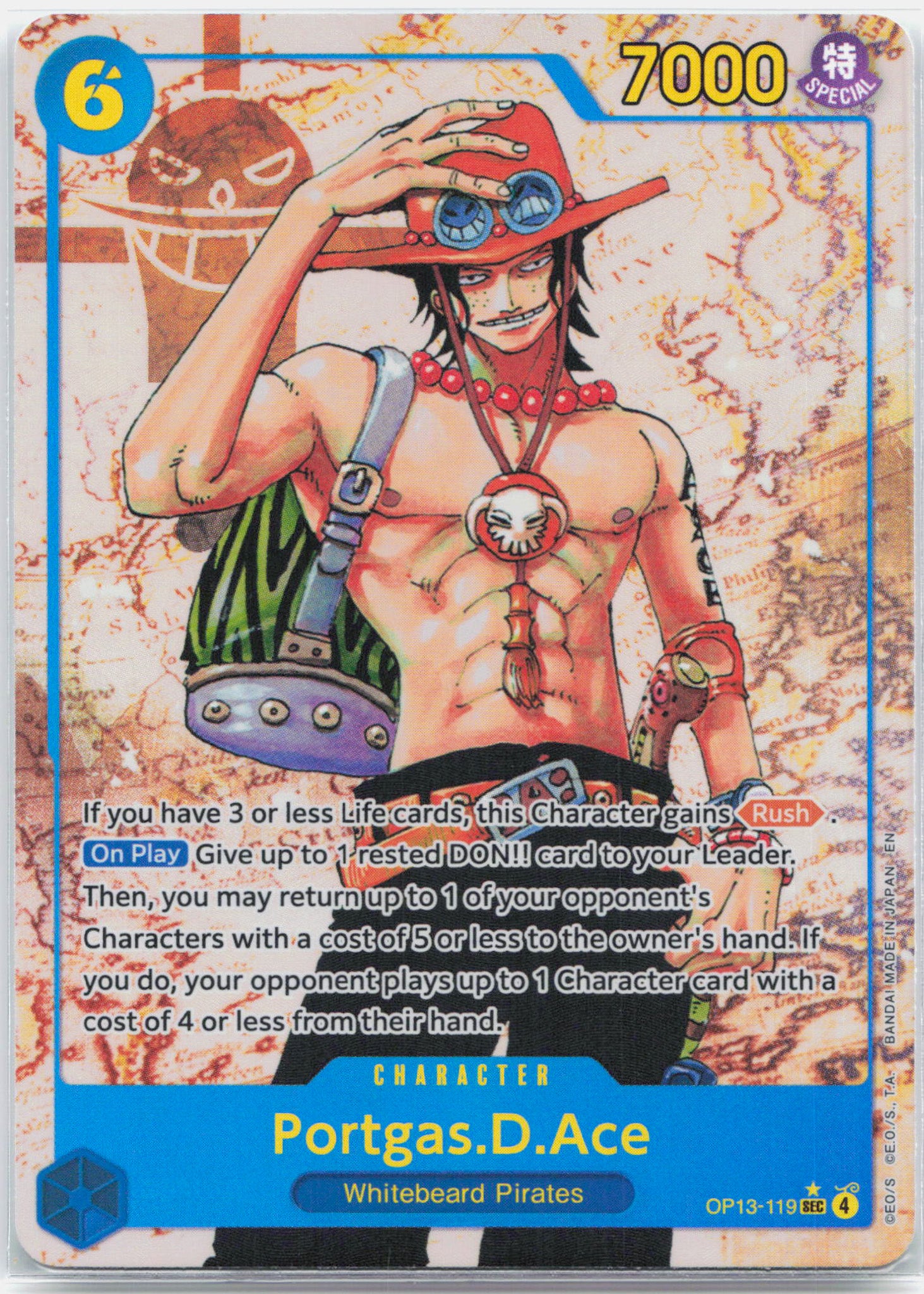 Portgas.D.Ace Parallel - OP13-119 Carrying On His Will One Piece - NM/MINT