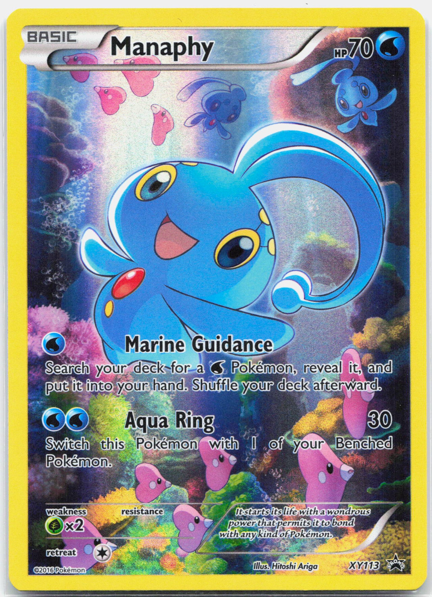 Manaphy - XY113 Black Star Promo Full Art Pokemon - LP