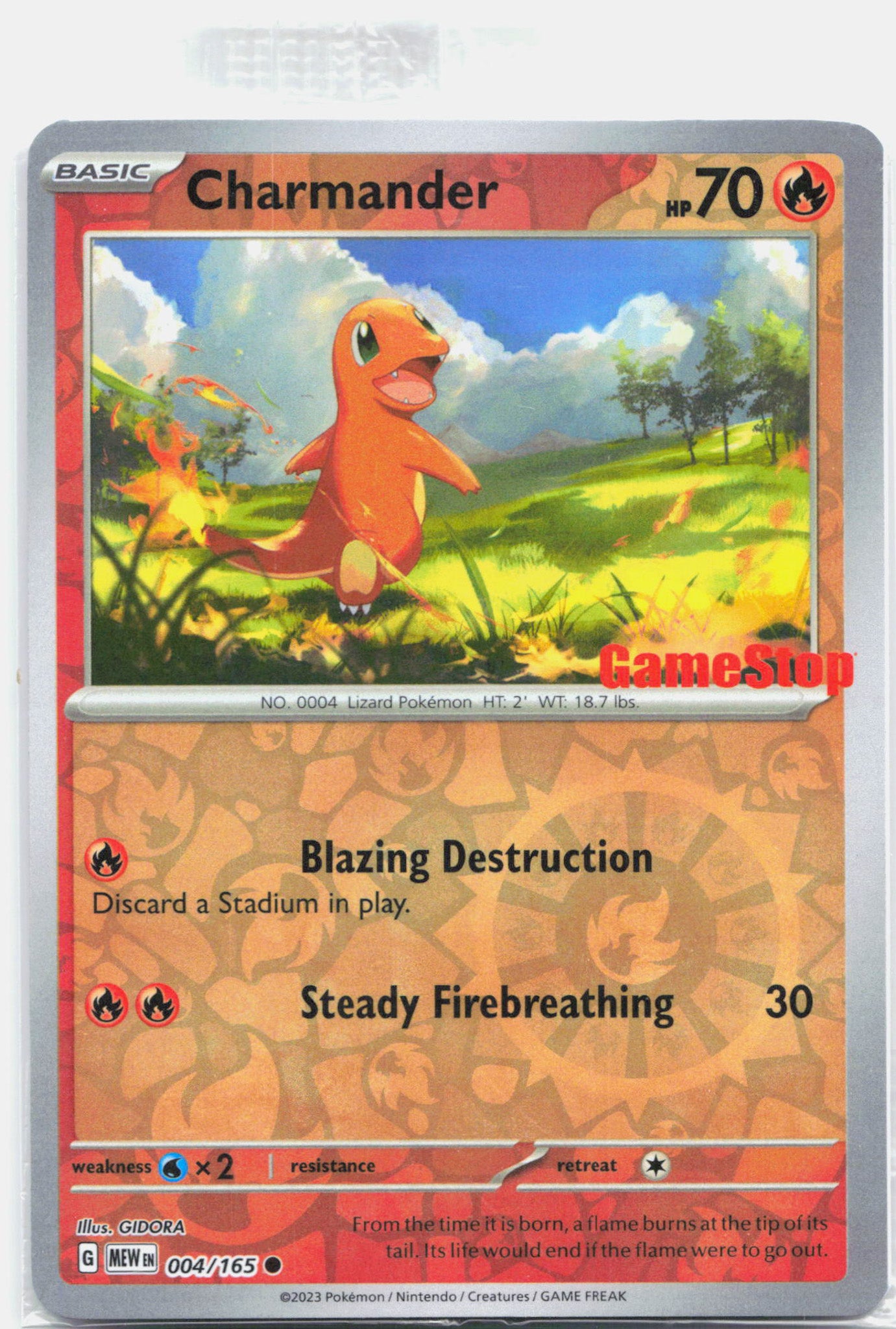 Charmander - 004/165 SEALED 151 Gamestop Stamped Promo Pokemon - NM/MINT