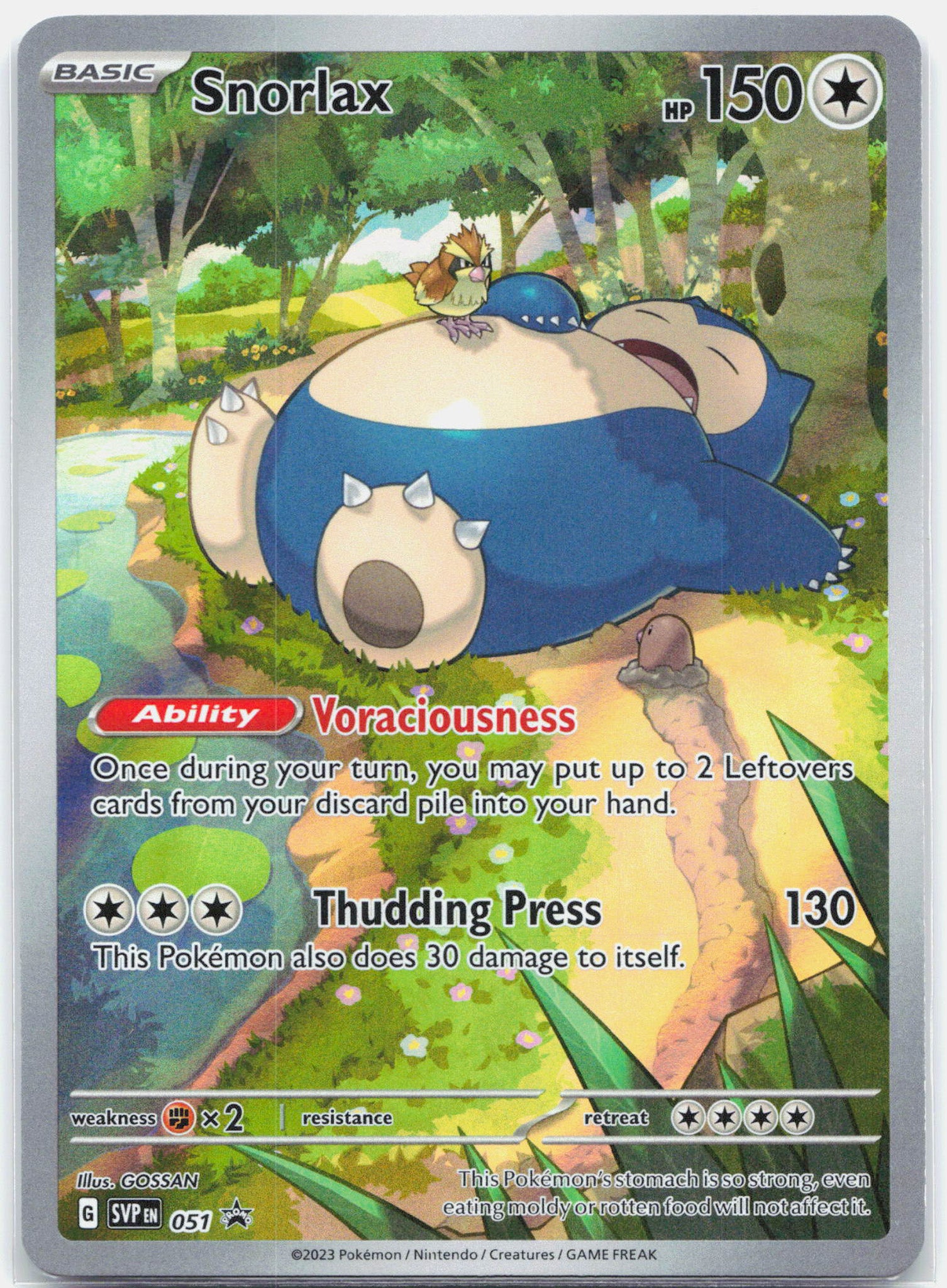 Snorlax - SVP051 151 ETB Promo Illustration Pokemon - NM