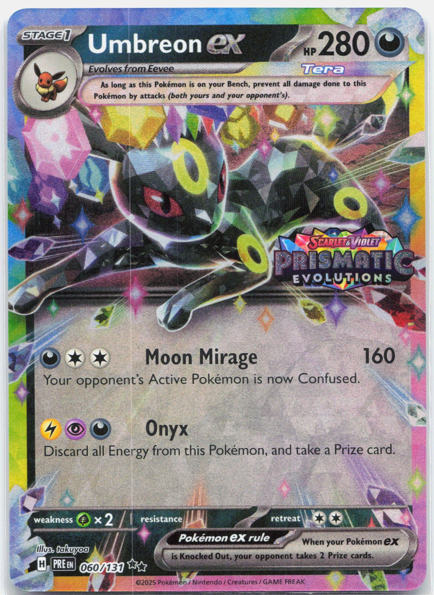 Umbreon ex - 060/131 Prismatic Evolutions STAMPED Promo Pokemon - NM/MINT