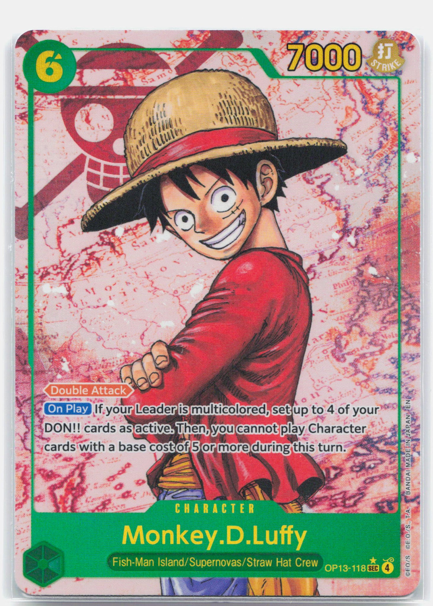 Monkey.D.Luffy Parallel - OP13-118 Carrying On His Will SEC One Piece - NM/MINT