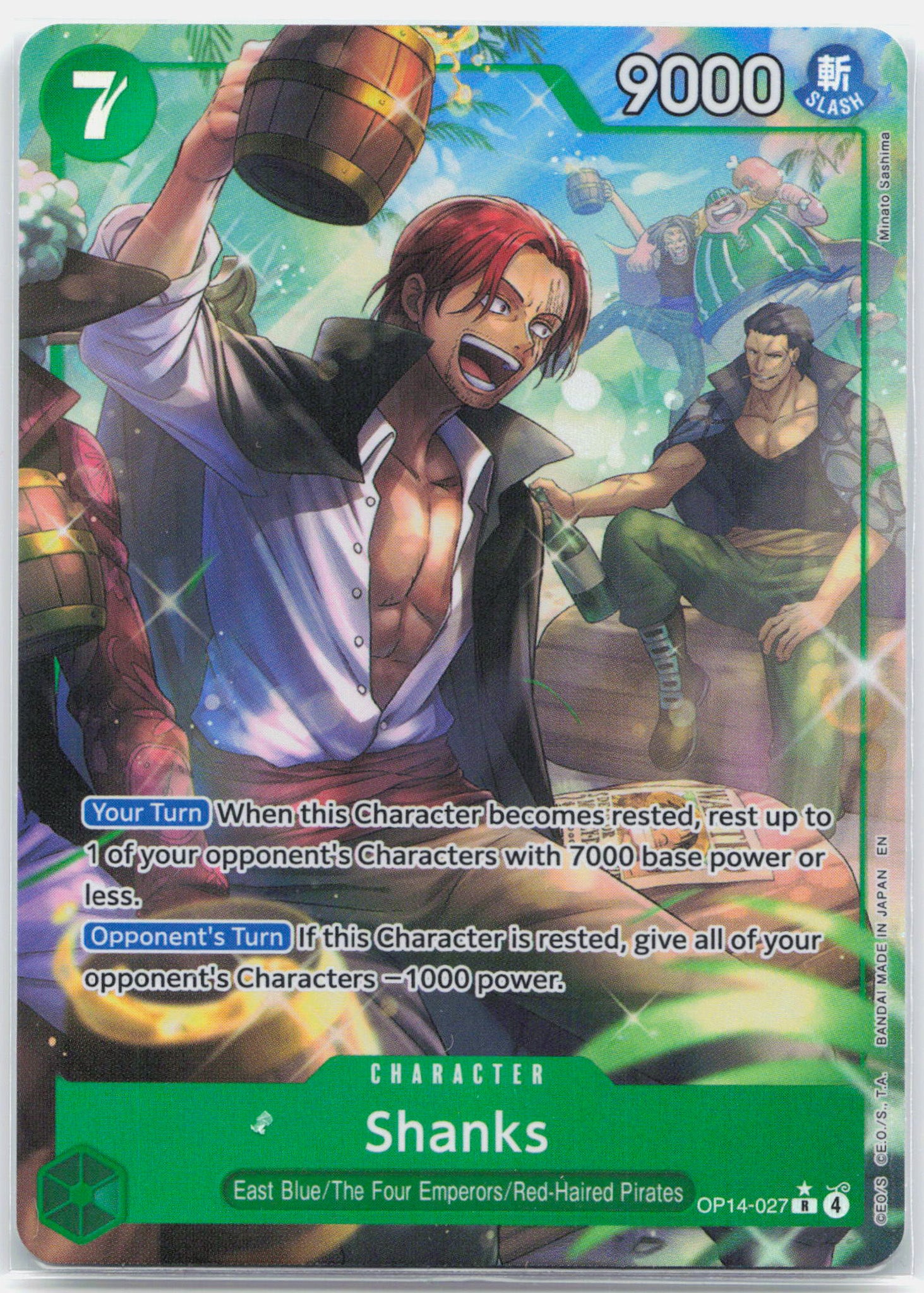 Shanks Alternate Art - OP14-027 The Azure Sea's Seven R One Piece - NM
