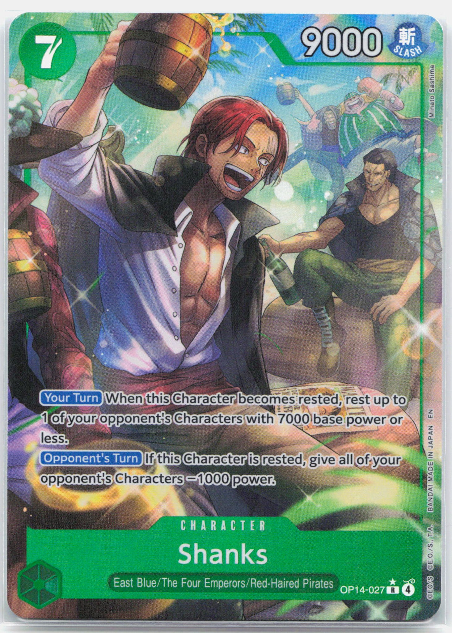 Shanks Alternate Art - OP14-027 The Azure Sea's Seven R One Piece - NM