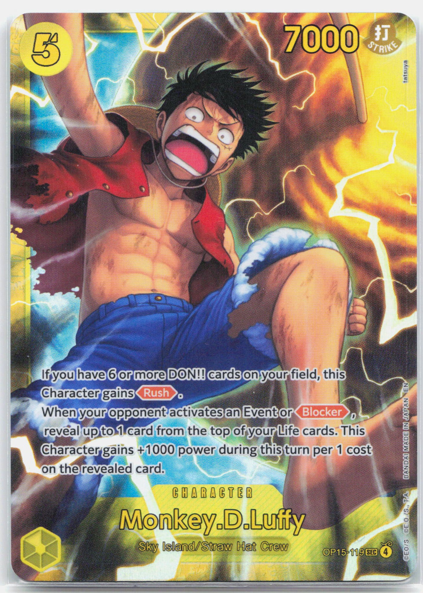 Monkey.D.Luffy - OP15-119 Adventure on Kami's Island SEC One Piece - NM/MINT
