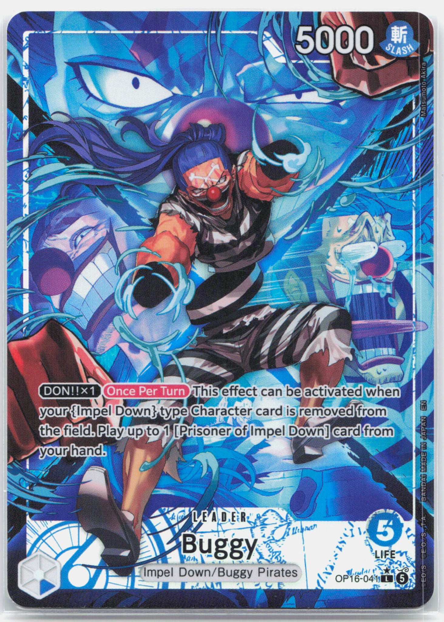 Buggy Alternate Art - OP16-041 - The Time of Battle L One Piece - NM/MINT