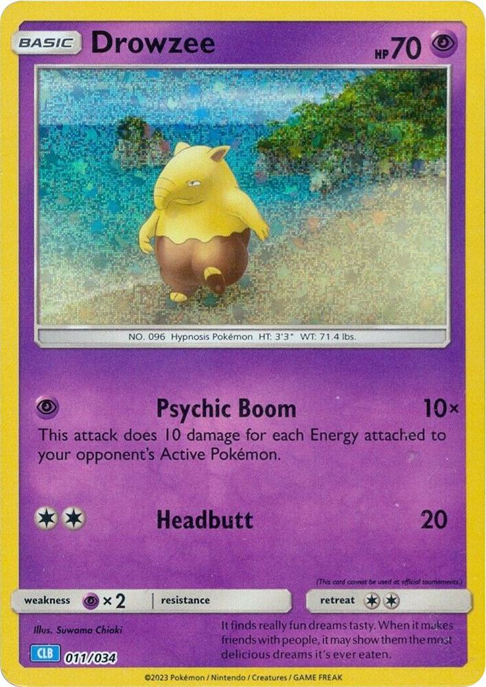 Drowzee - 011/034 CLB TCG Classic Pokemon - NM/MINT