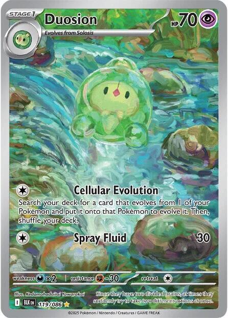 Duosion - 119/086 Black Bolt Illustration Rare Holo Pokemon - NM/MINT