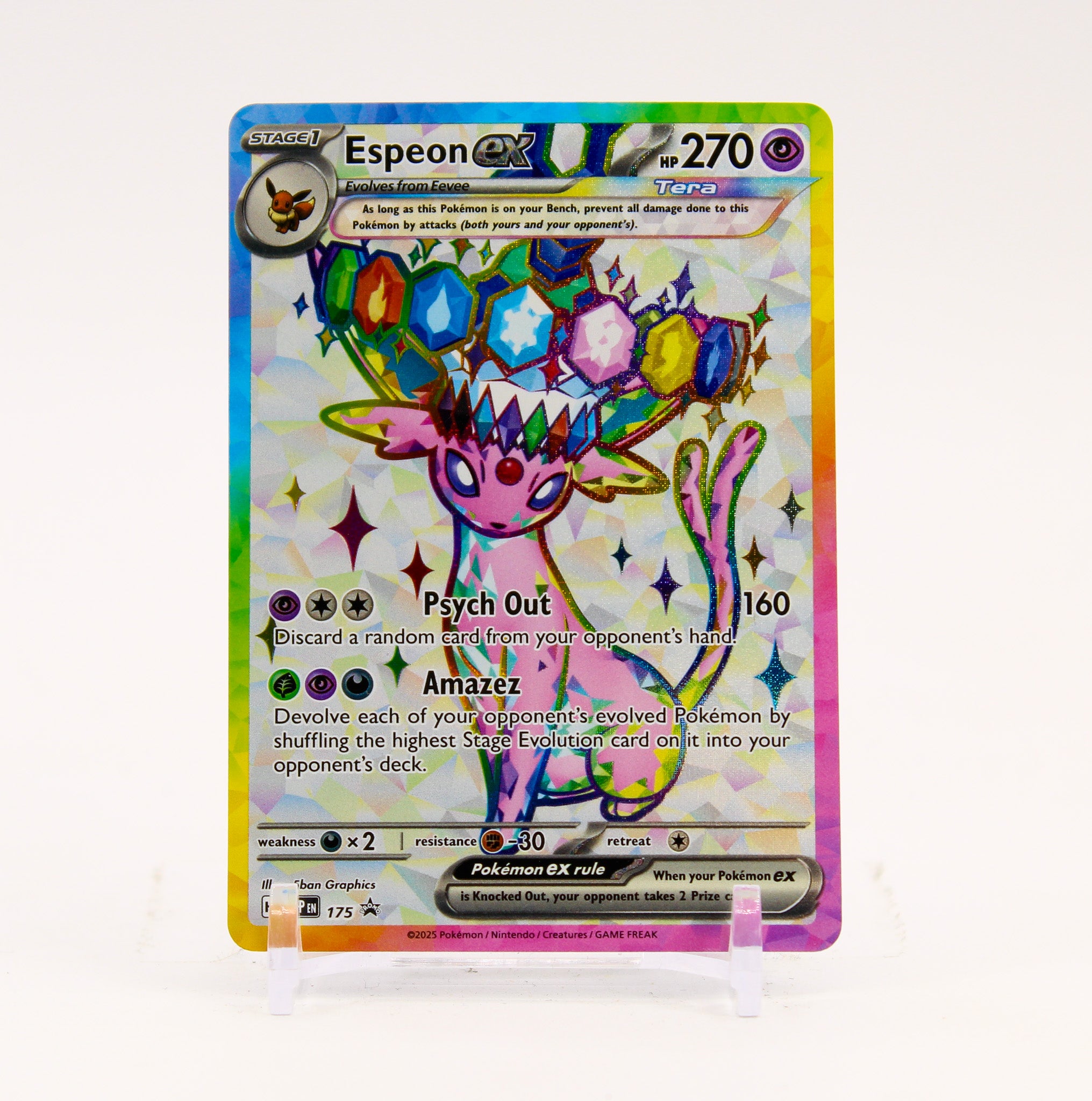 Espeon ex - SVP175 Black Star Full Art Promo Pokemon - NM