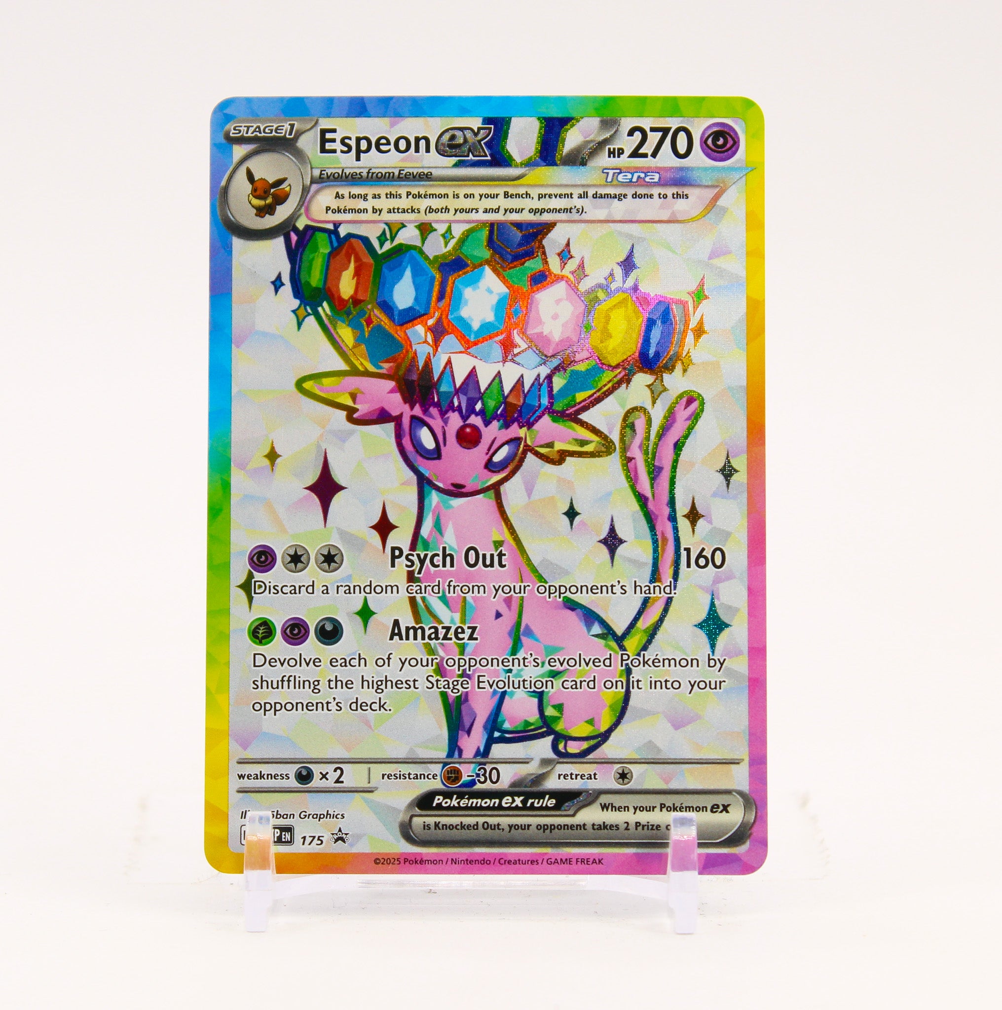 Espeon ex - SVP175 Black Star Full Art Promo Pokemon - NM