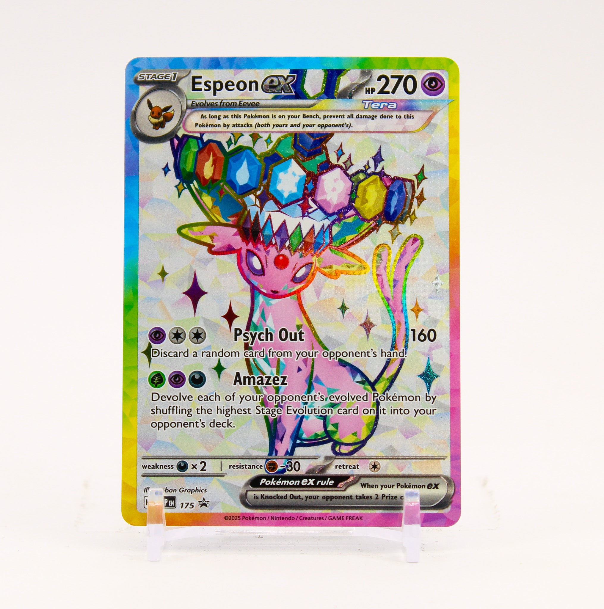 Espeon ex - SVP175 Black Star Full Art Promo Pokemon - NM