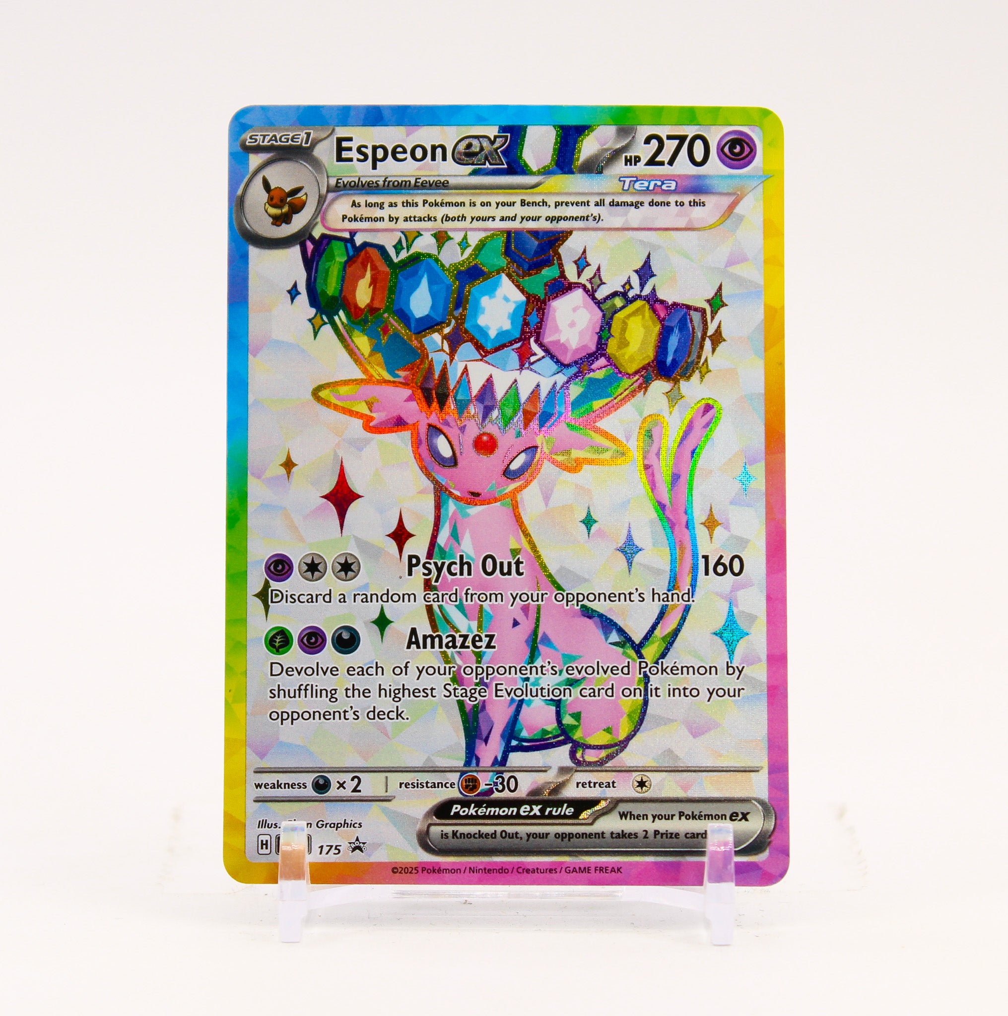 Espeon ex - SVP175 Black Star Full Art Promo Pokemon - NM