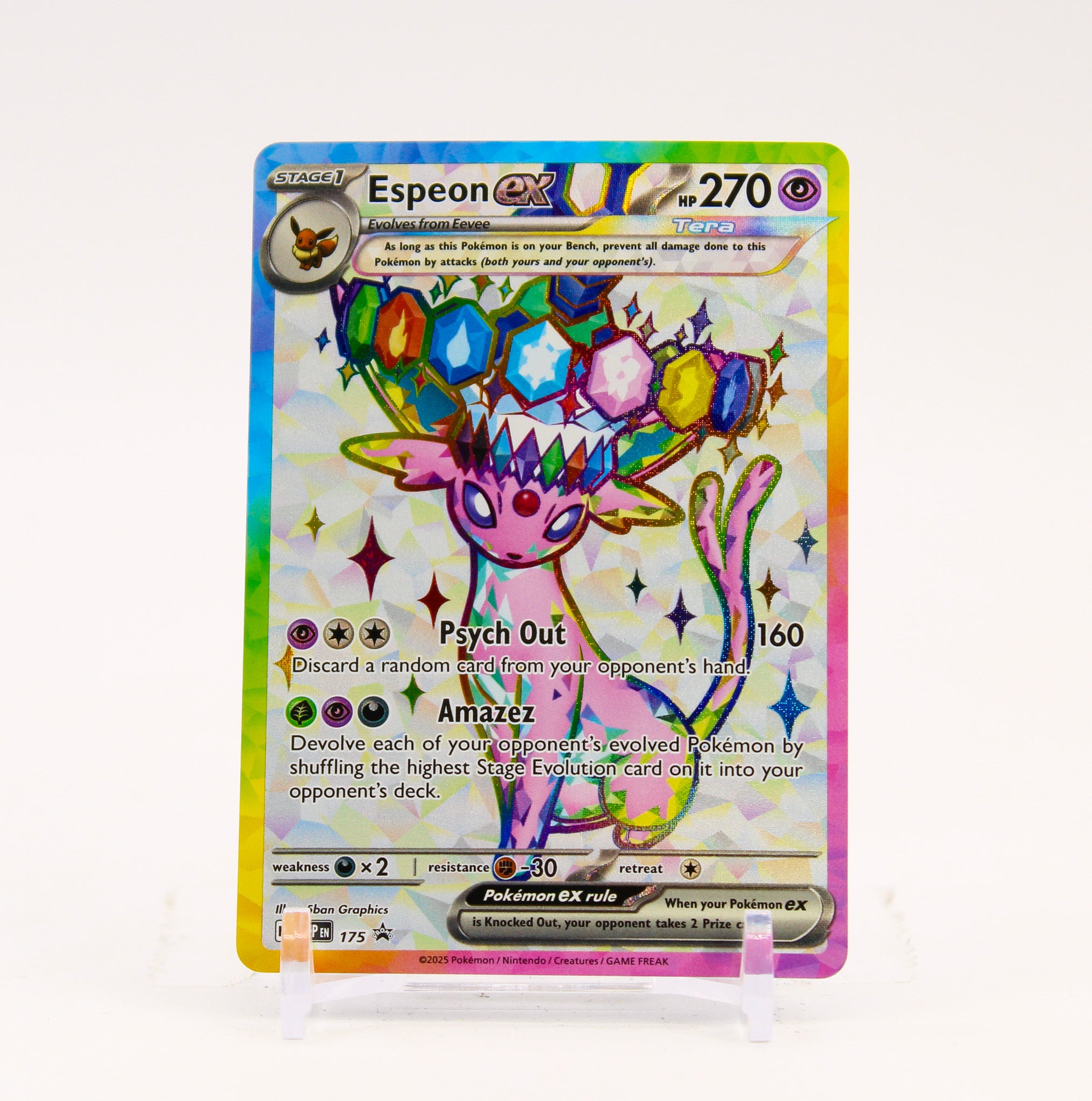 Espeon ex - SVP175 Black Star Full Art Promo Pokemon - NM