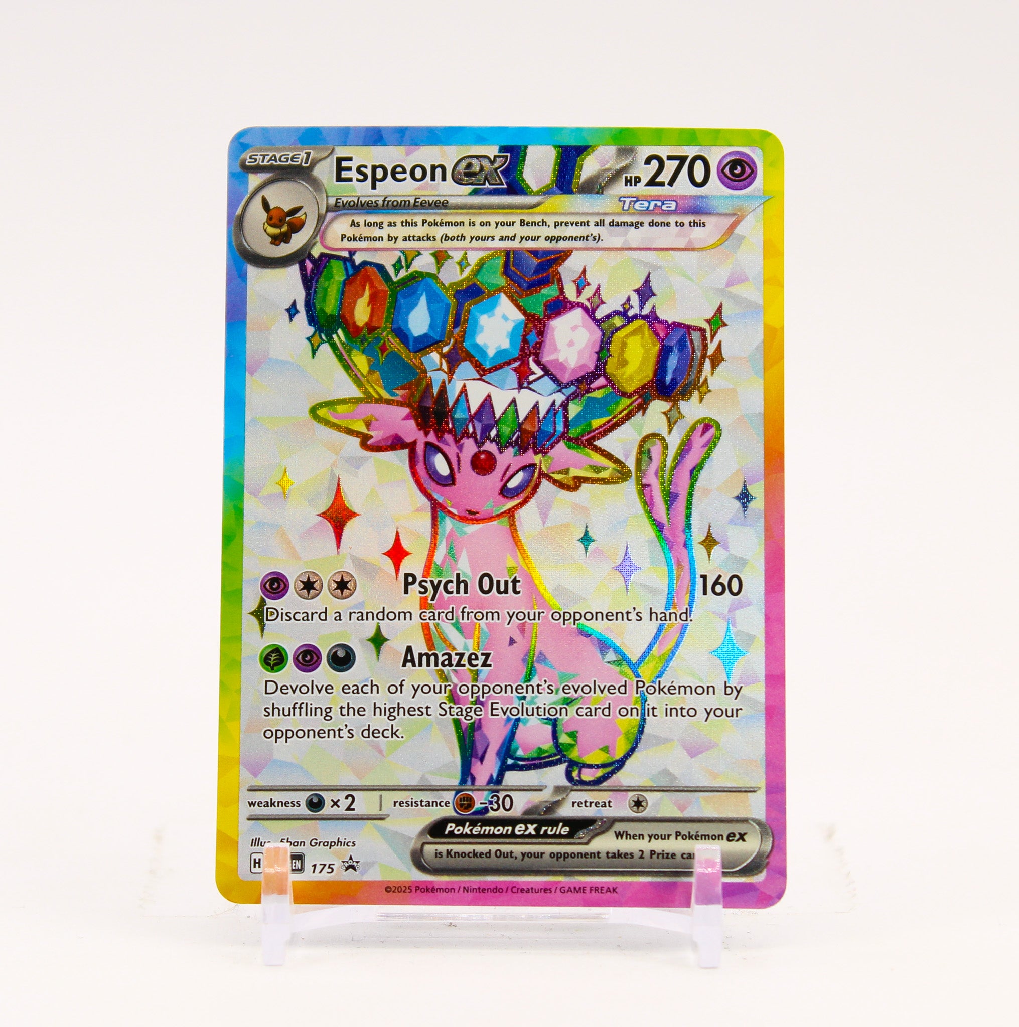Espeon ex - SVP175 Black Star Full Art Promo Pokemon - NM