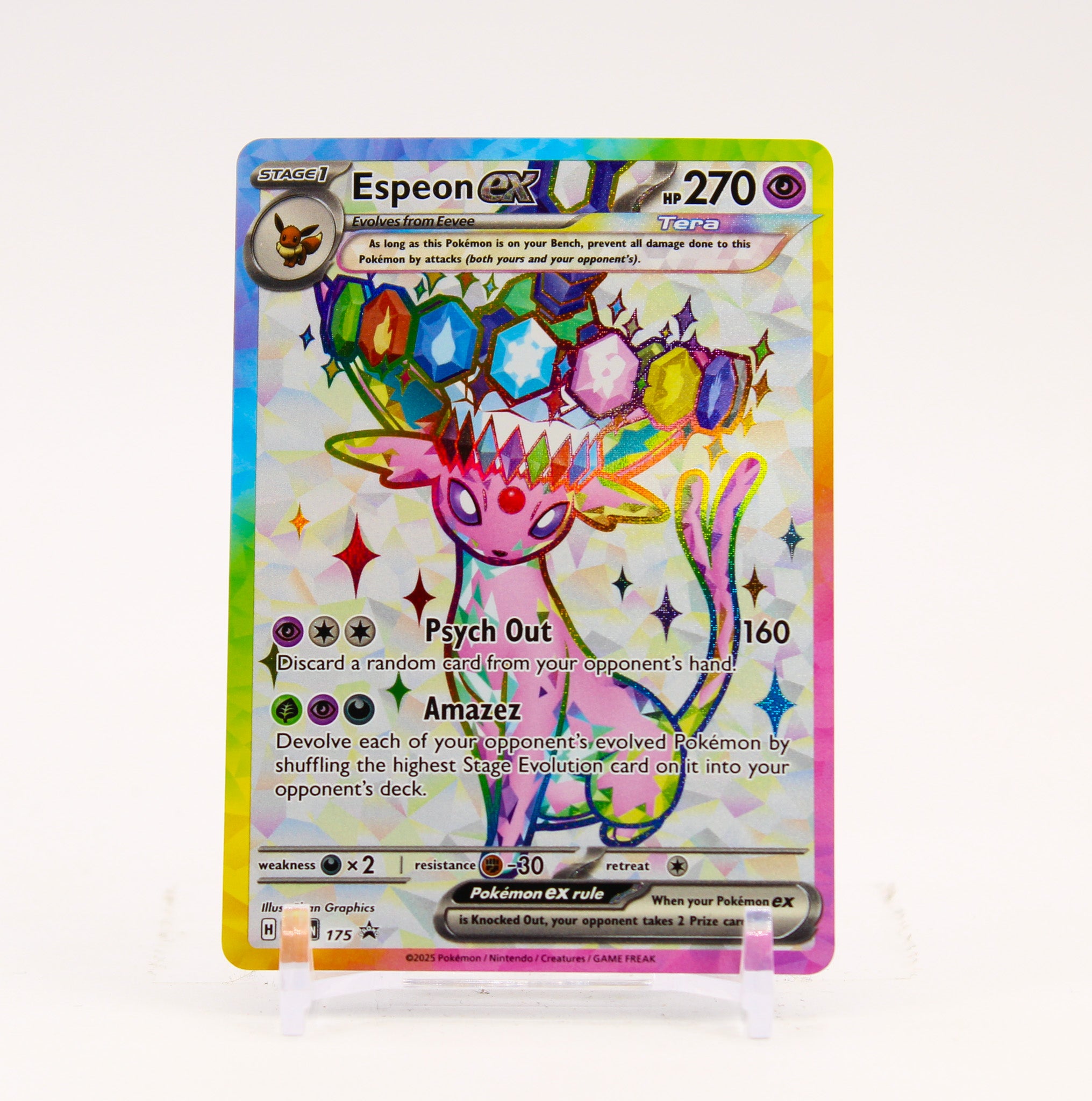 Espeon ex - SVP175 Black Star Full Art Promo Pokemon - NM