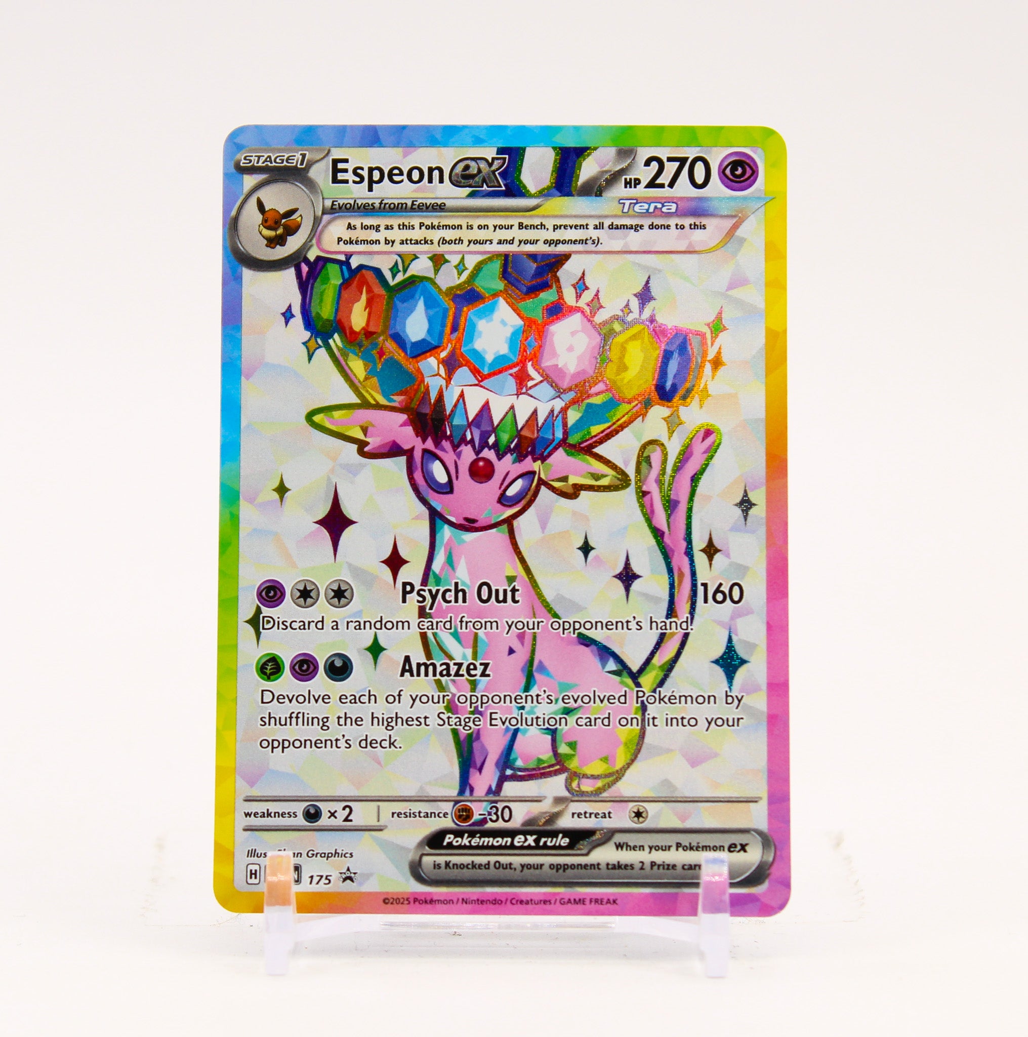 Espeon ex - SVP175 Black Star Full Art Promo Pokemon - NM