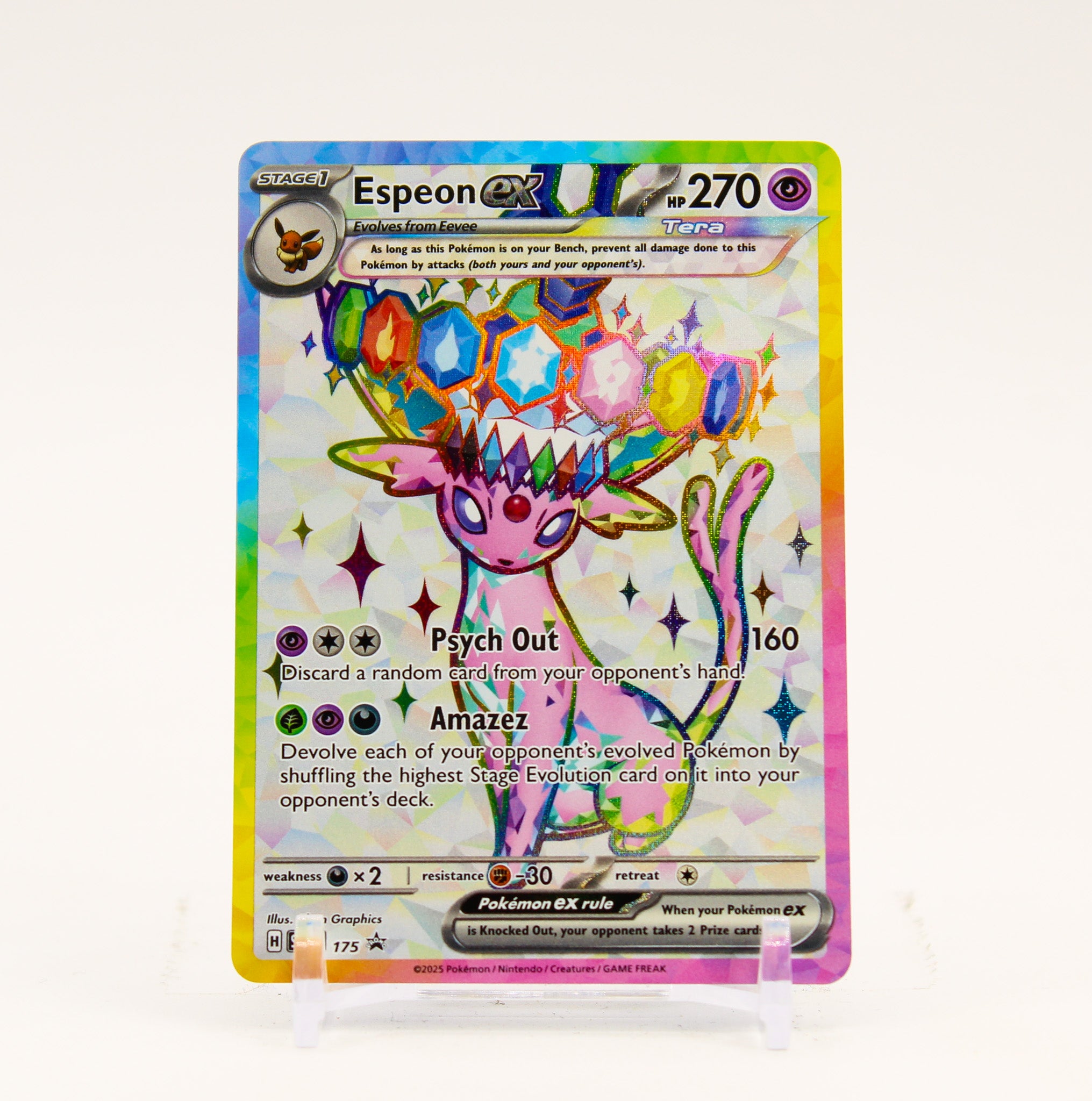 Espeon ex - SVP175 Black Star Full Art Promo Pokemon - NM